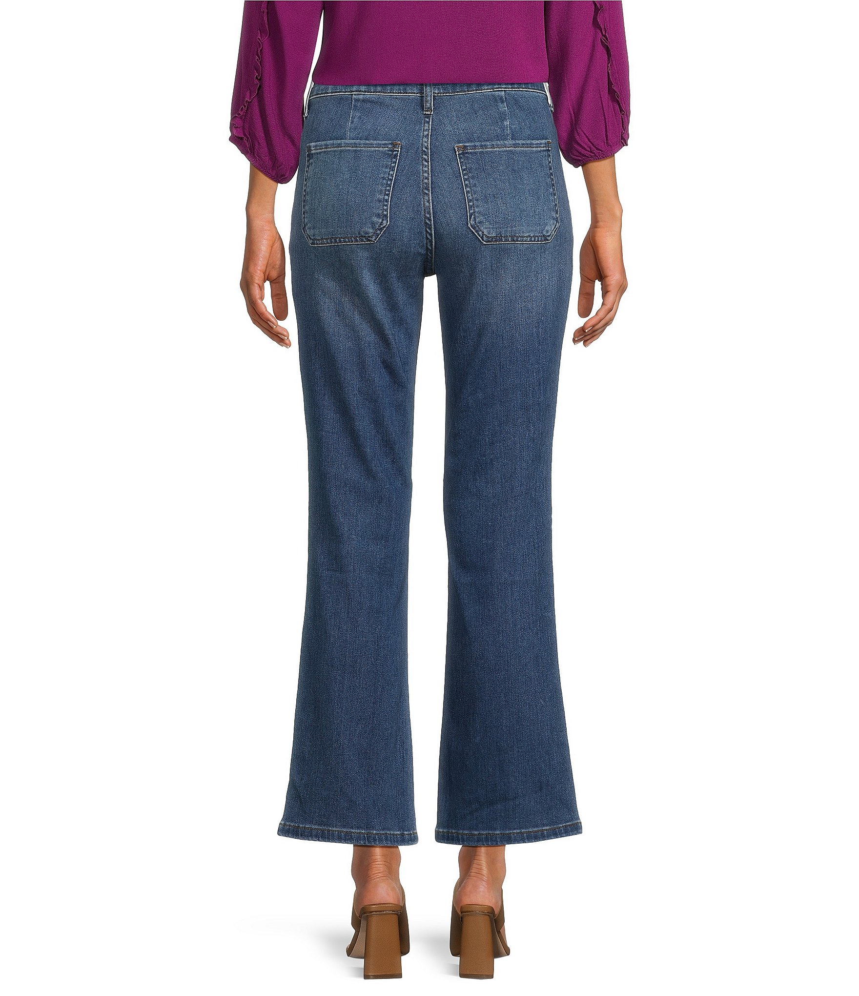 KUT from the Kloth Kelsey Ankle Flare High Rise Angled Pocket Jean