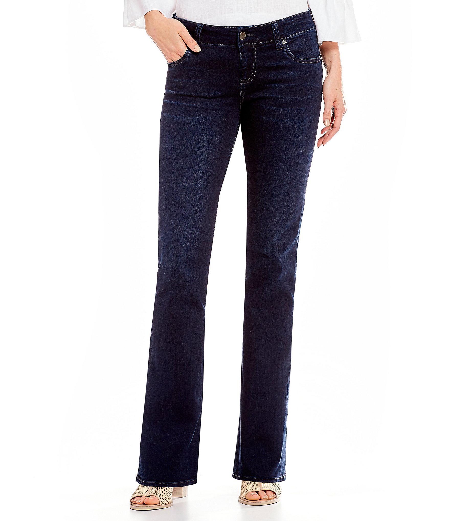 KUT from the Kloth Natalie Bootcut Slight Flare Stretch Denim Jeans ...
