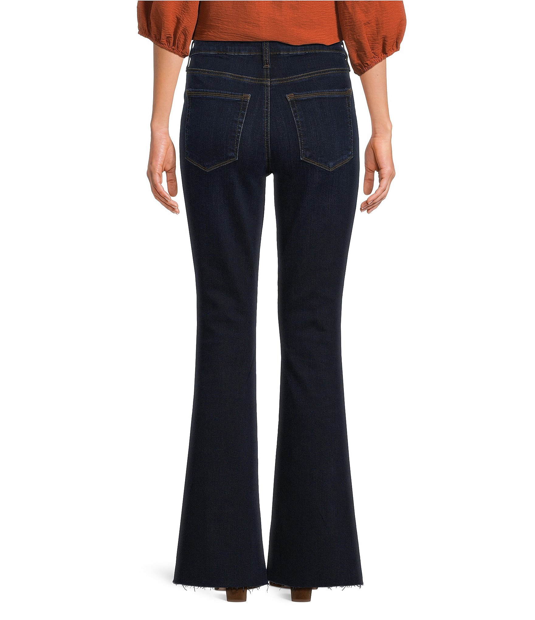 KUT from the Kloth Petite Anna High Rise Flared Jeans