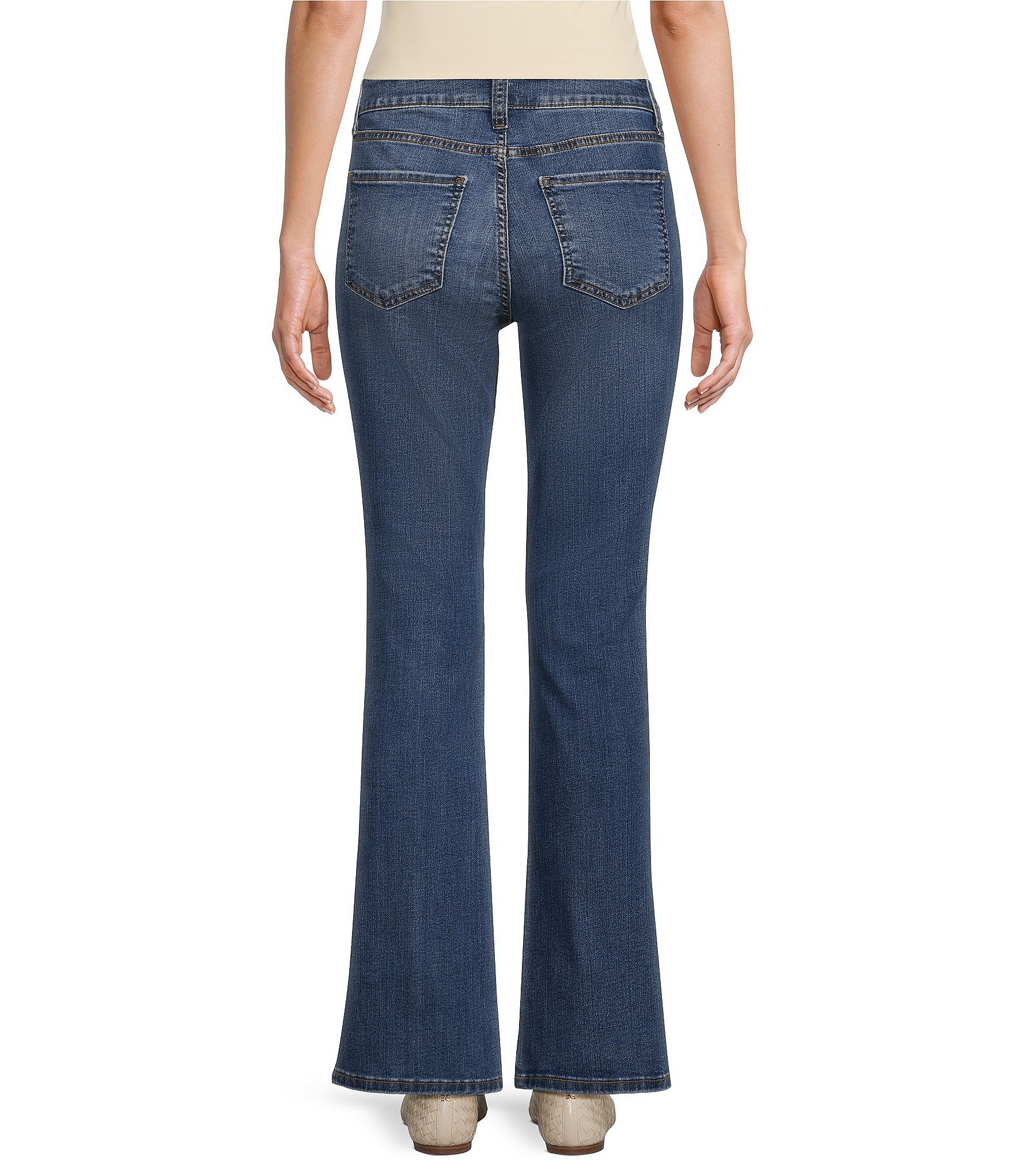 KUT from the Kloth Petite Size Natalie High Rise Bootcut Raw Hem Jeans