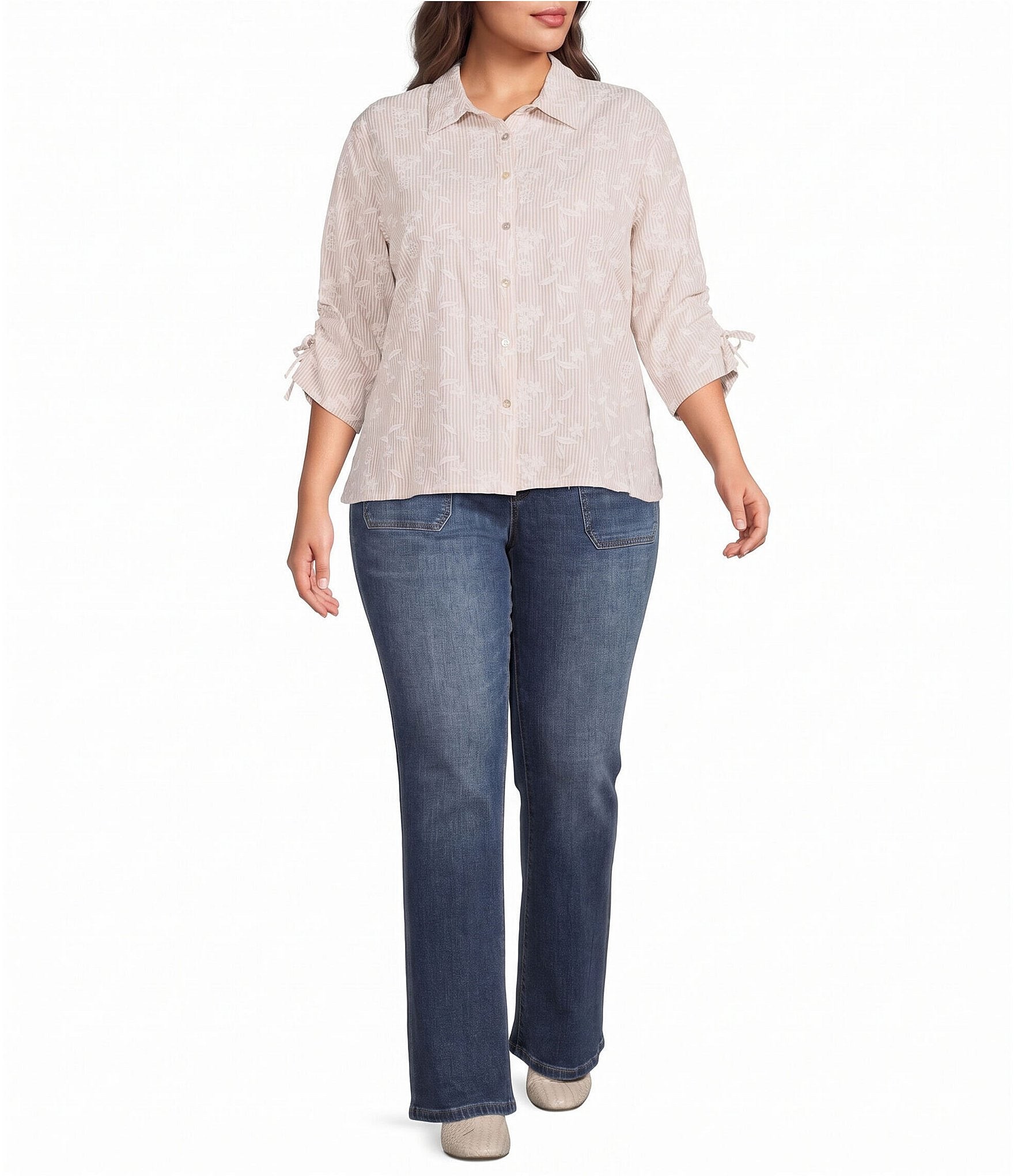 KUT from the Kloth Plus Size Mid Rise Bootcut Leg Jean