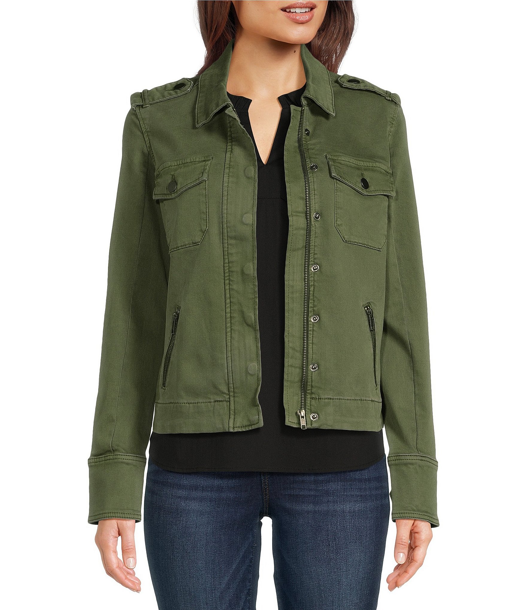 Kut from the Kloth Point Collar Long Sleeve Jacket | Dillard's