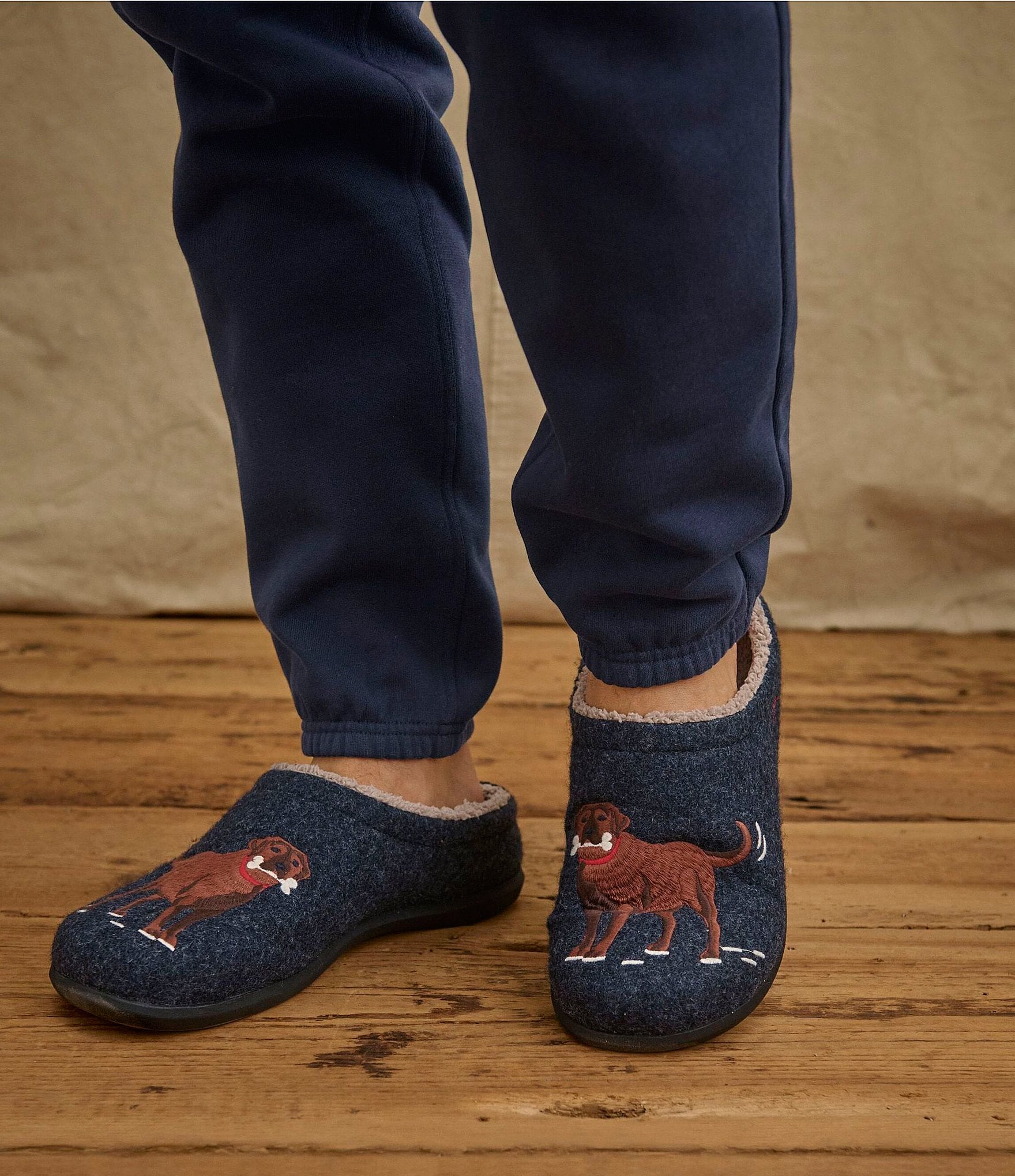 L..L. Bean Men's Daybreak Dog Motif Slippers