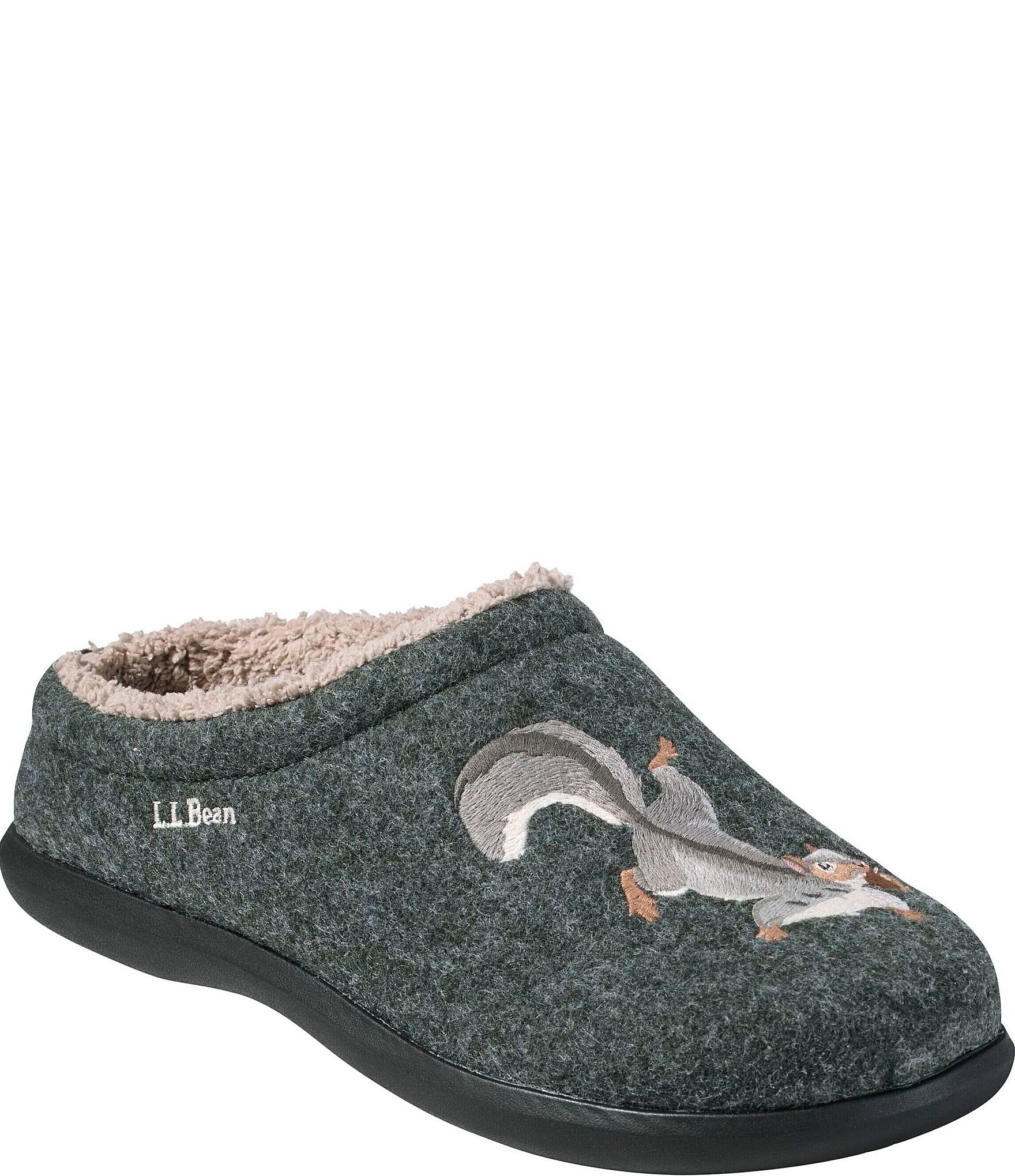 L..L. Bean Men's Daybreak Squirrel Motif Slippers