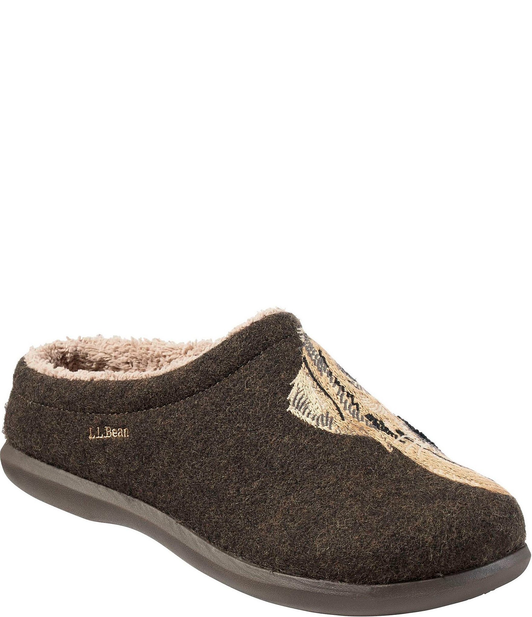 L.L.Bean Men's Daybreak Dog Motif Slippers