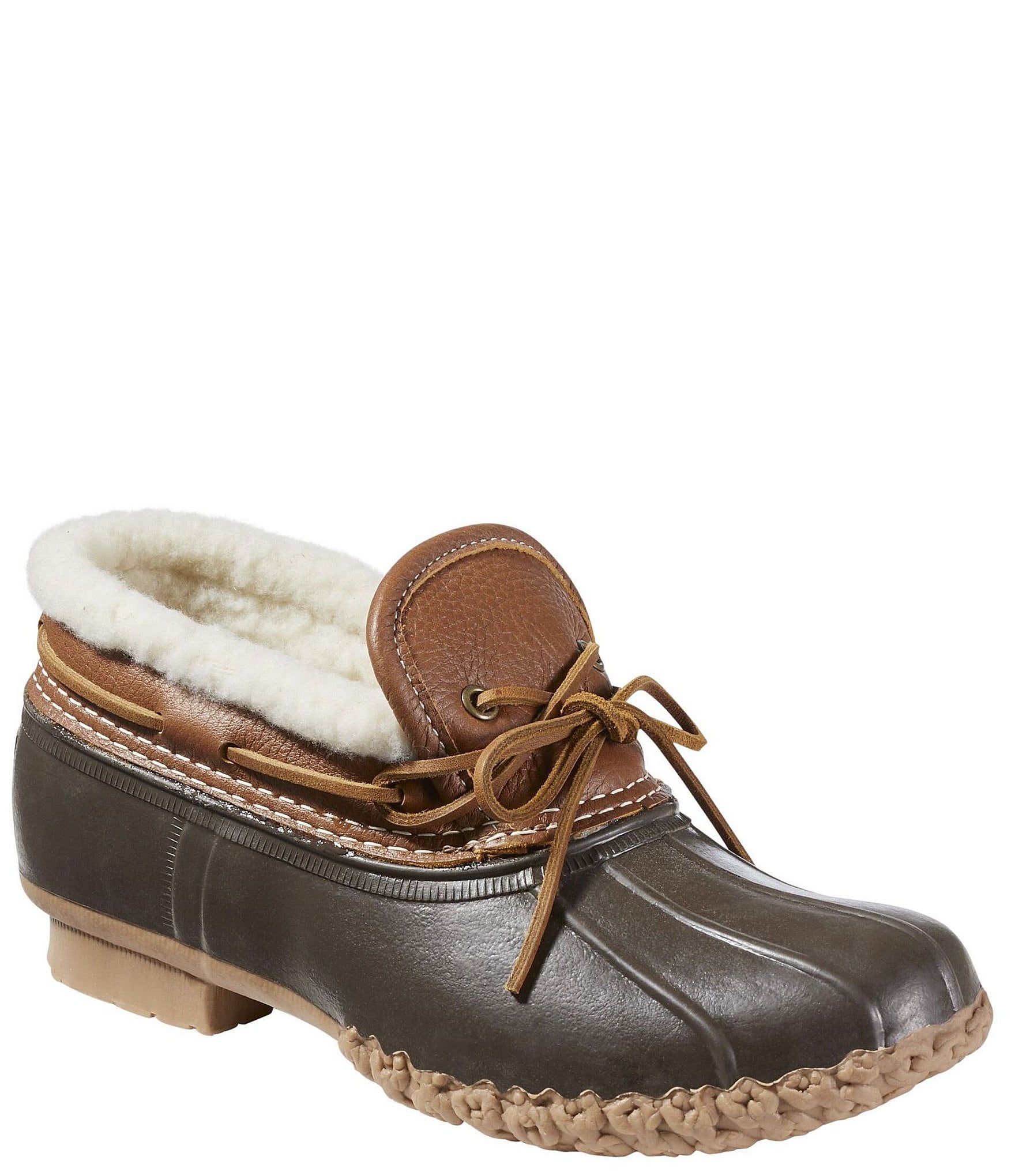 L.L.Bean Women's Waterproof Rubber Moc Sherpa Lined Bean Boots