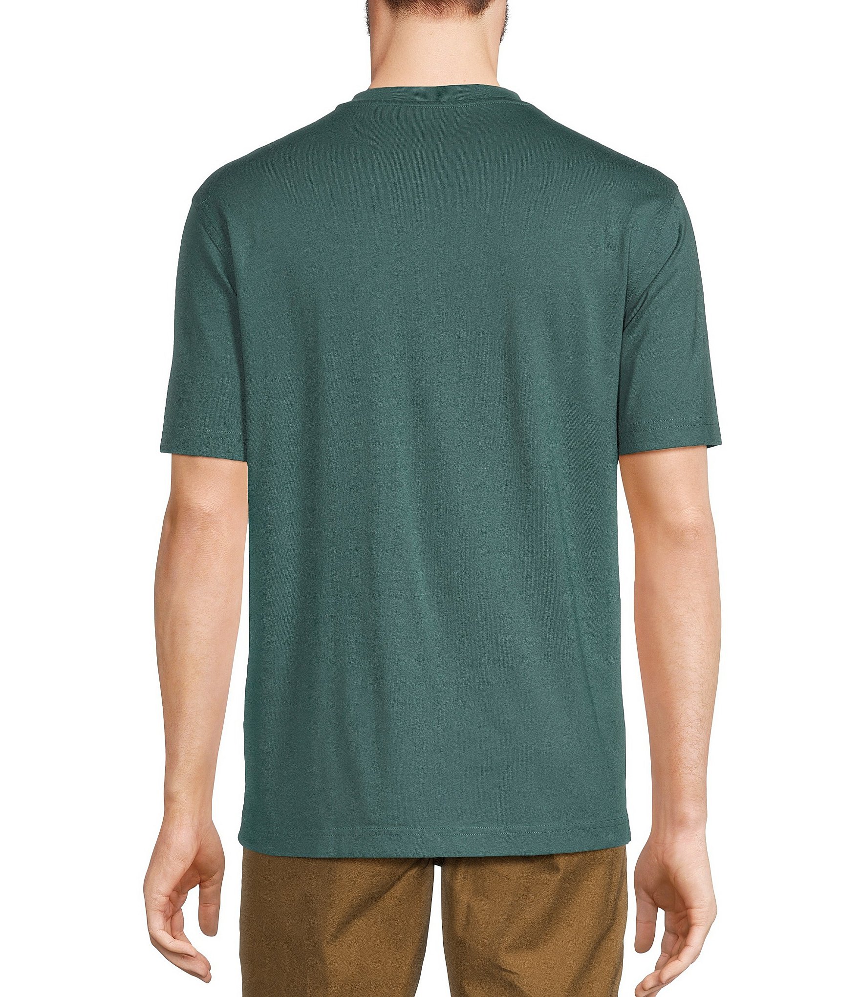L.L.Bean Carefree Unshrinkable Traditional Fit Short Sleeve Henley T-Shirt