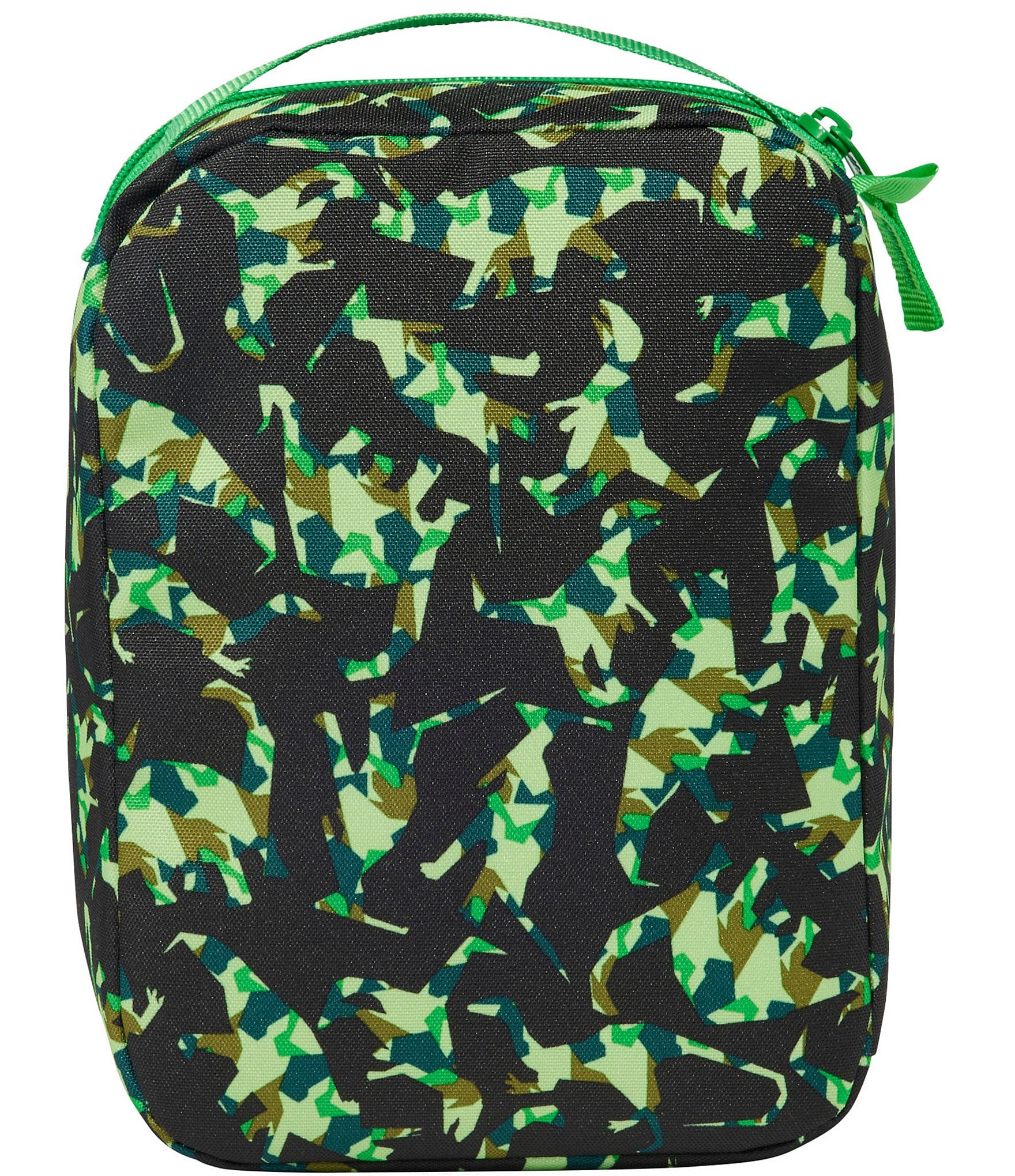 L.L.Bean Classic Green Dino Print Lunch Box