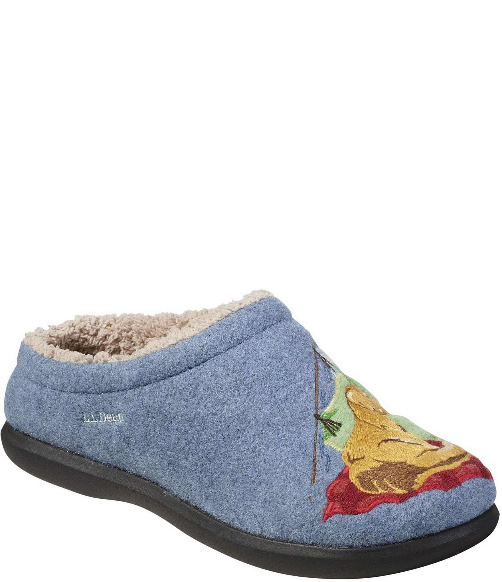 L.L.Bean Daybreak Scuff Best Friends Motif Slippers