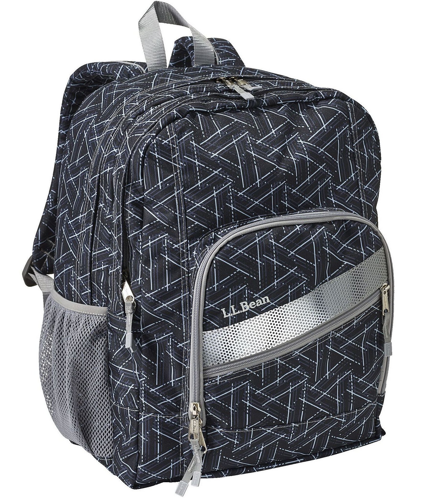 L.L.Bean Deluxe Midnight Black Triangles Printed Book Pack®, 32L