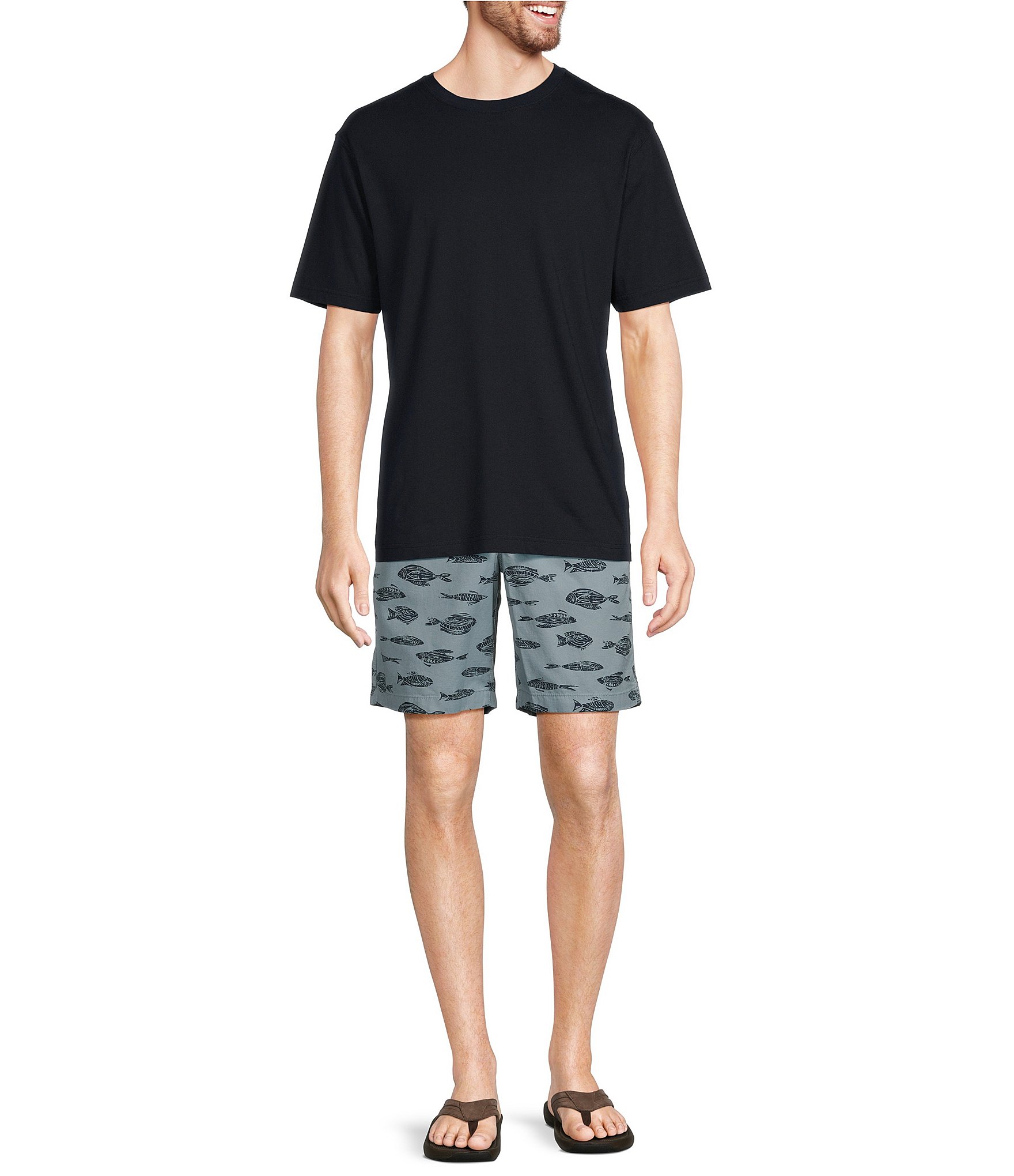 L.L.Bean Dock 8#double; Inseam Printed Shorts