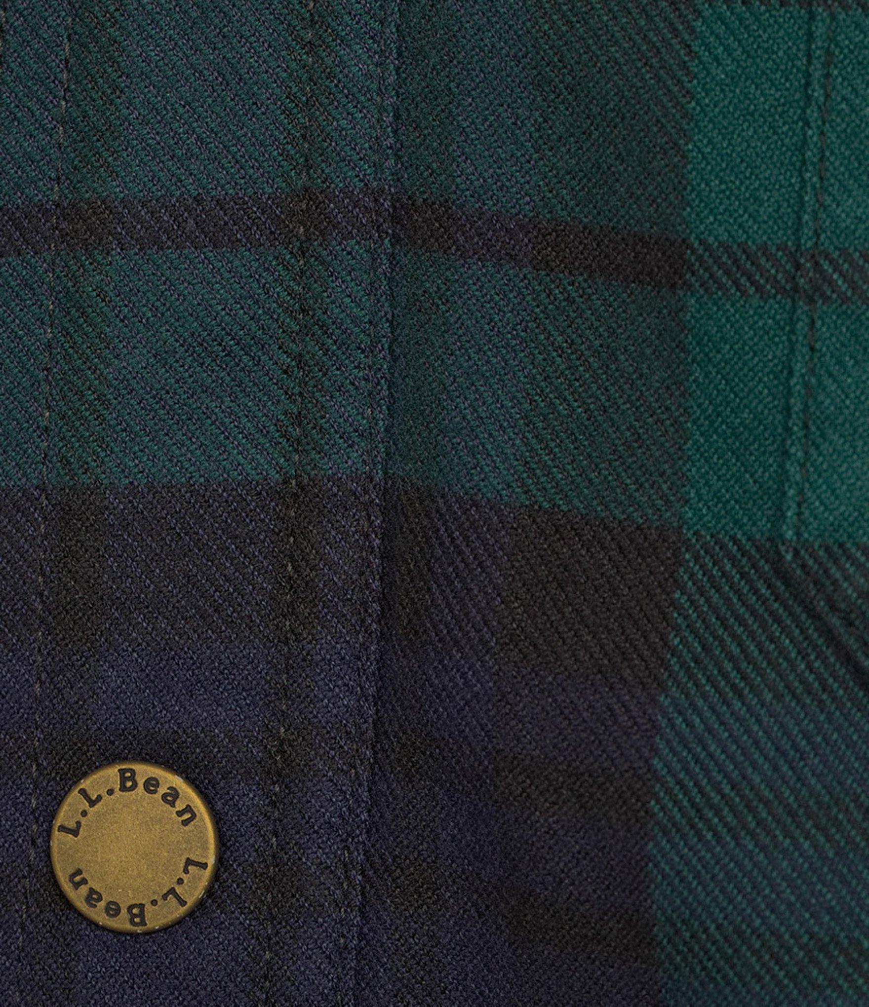 L.L.Bean Fleece-Lined Flannel Snap-Front Hoodie