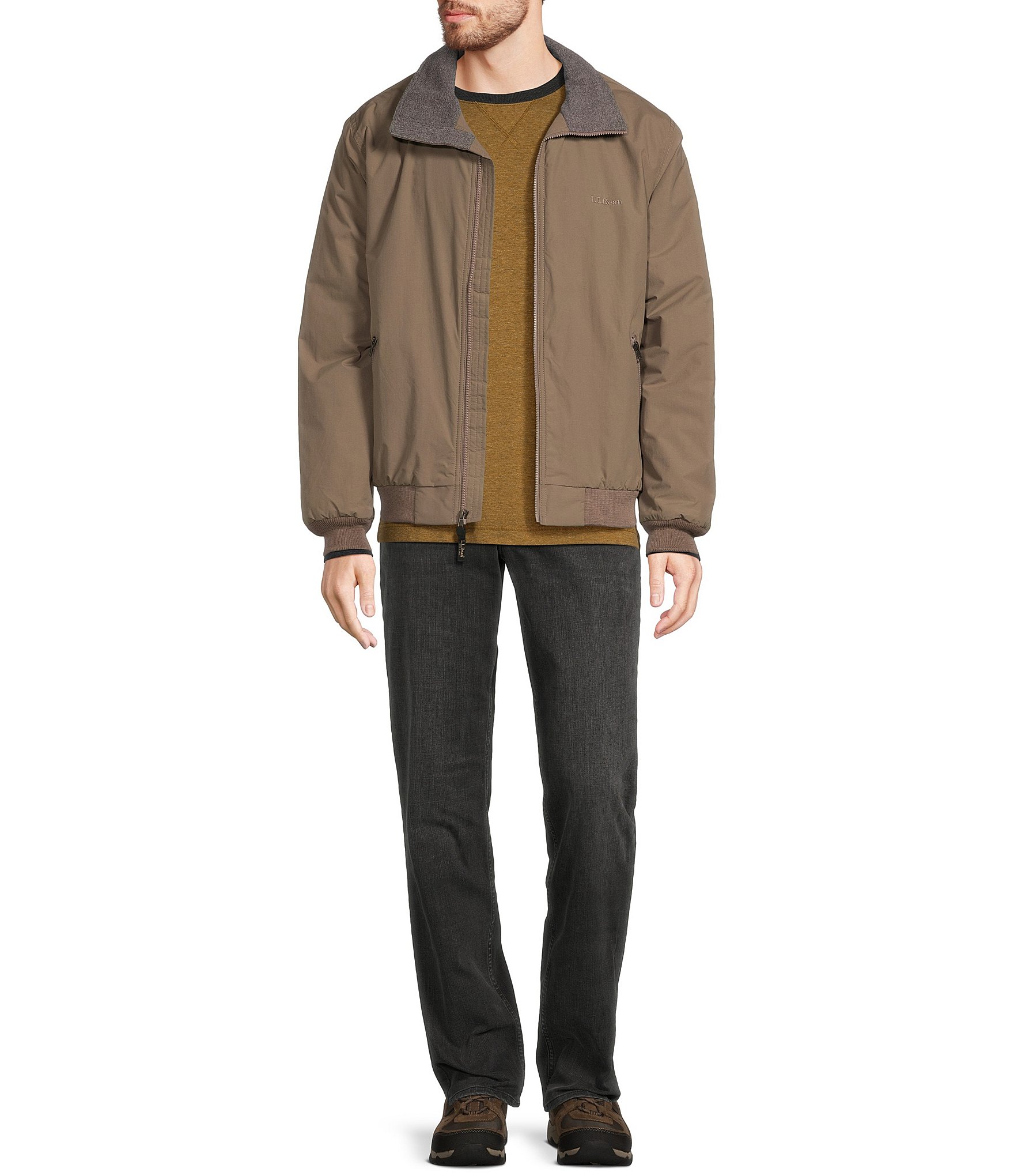 L.L.Bean Fleece-Lined Insulated Warm-Up Jacket