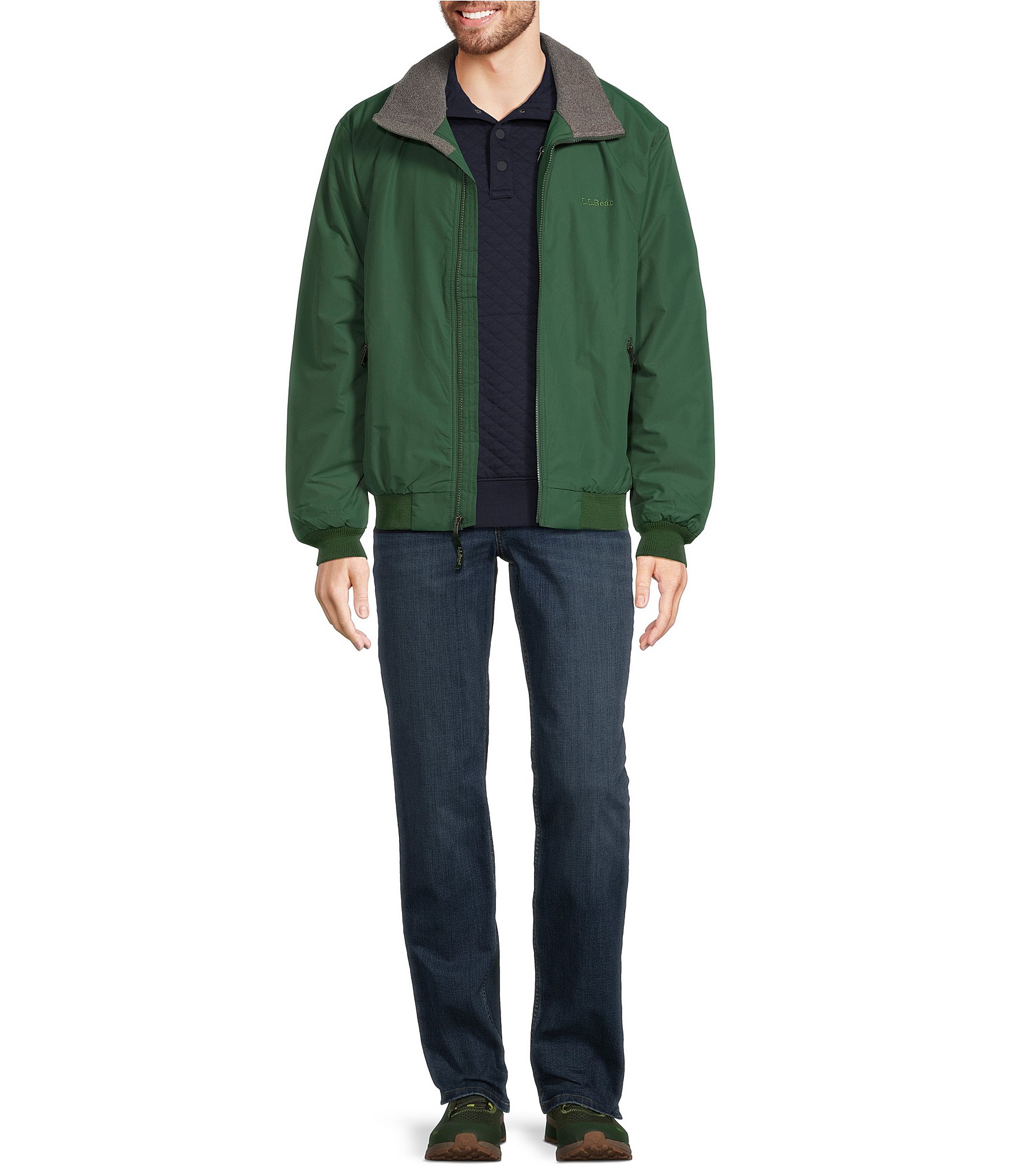 L.L.Bean Fleece-Lined Insulated Warm-Up Jacket