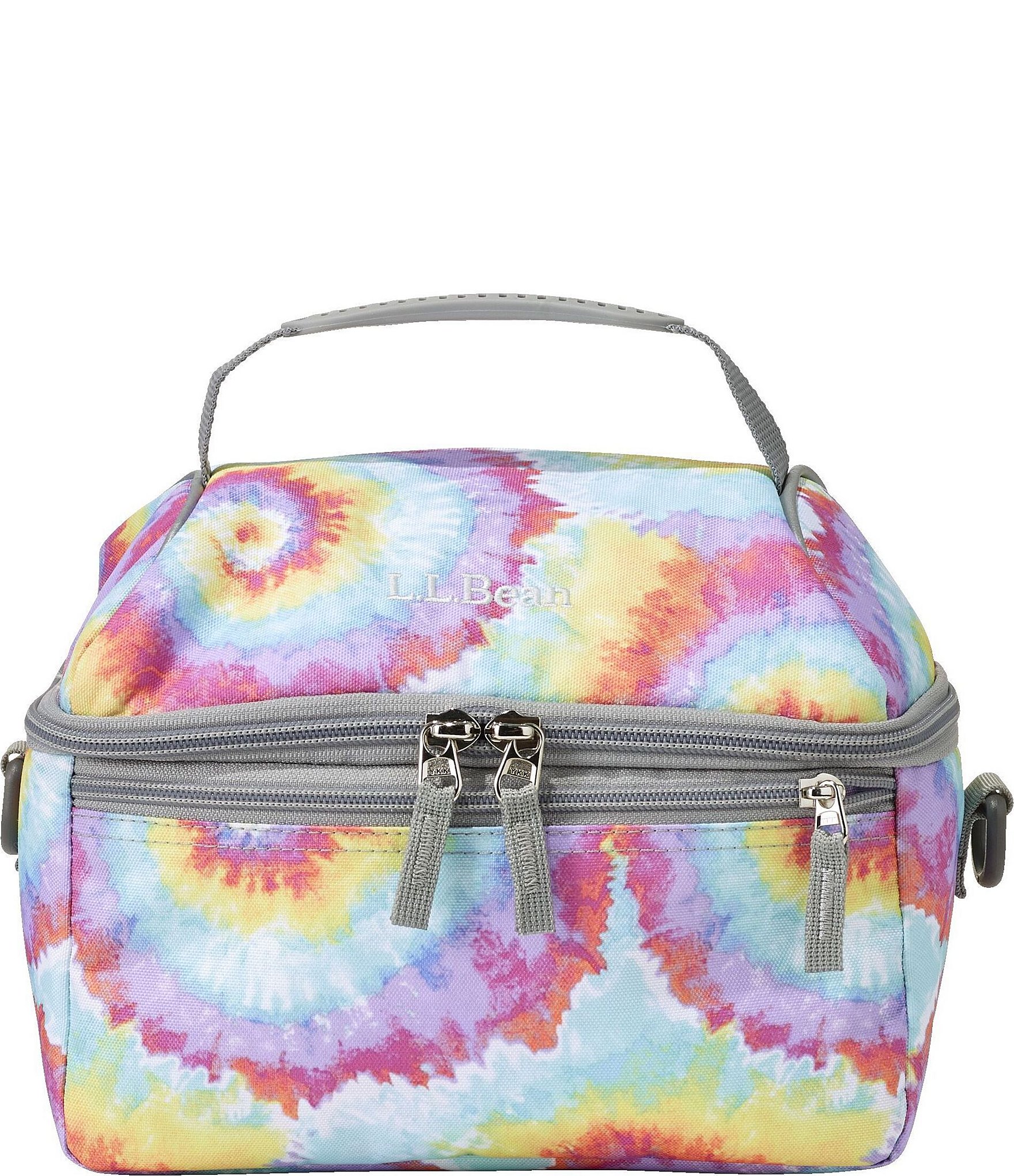 L.L.Bean Flip-Top Multi Tie Dye Print Lunch Box