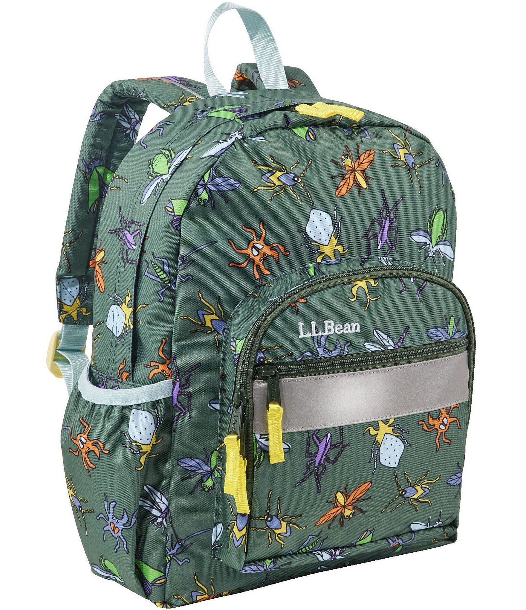 L.L.Bean Junior Original Pinewood Green Bug Printed Book Pack, 16L