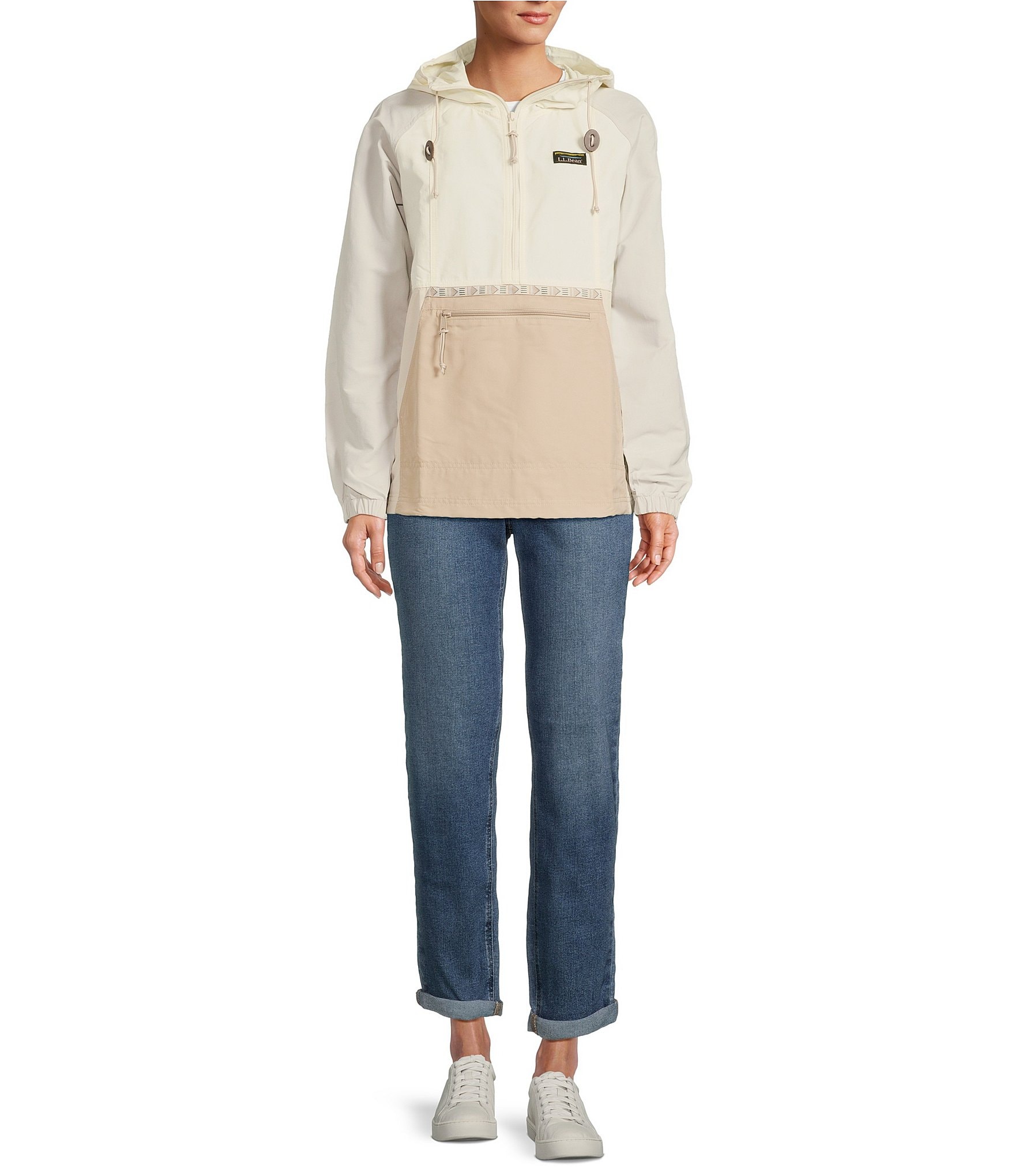 L.L.Bean Mountain Classic Color Block Anorak Jacket