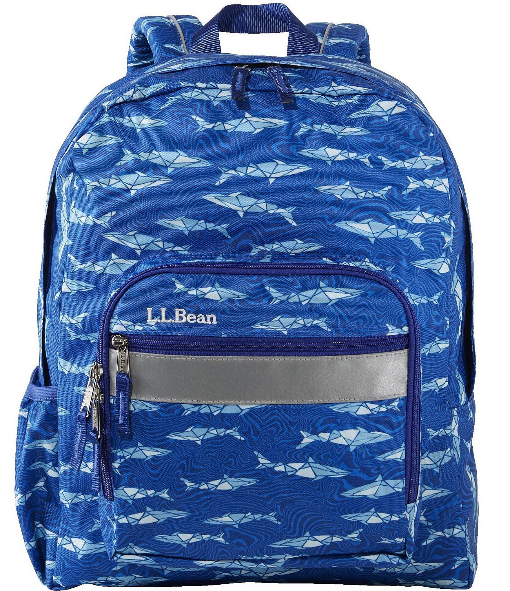 L.L.Bean Original Regatta Blue Geo Shark Print Book Pack®, 24L