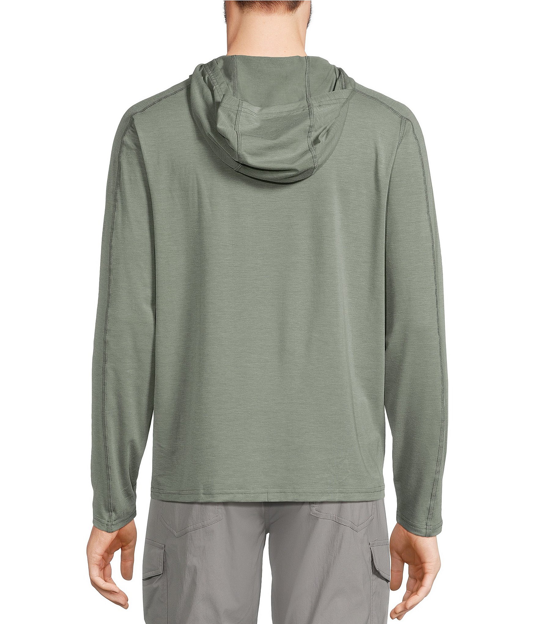 L.L.Bean Performance Stretch Everyday SunSmart Long Sleeve Hoodie T-Shirt