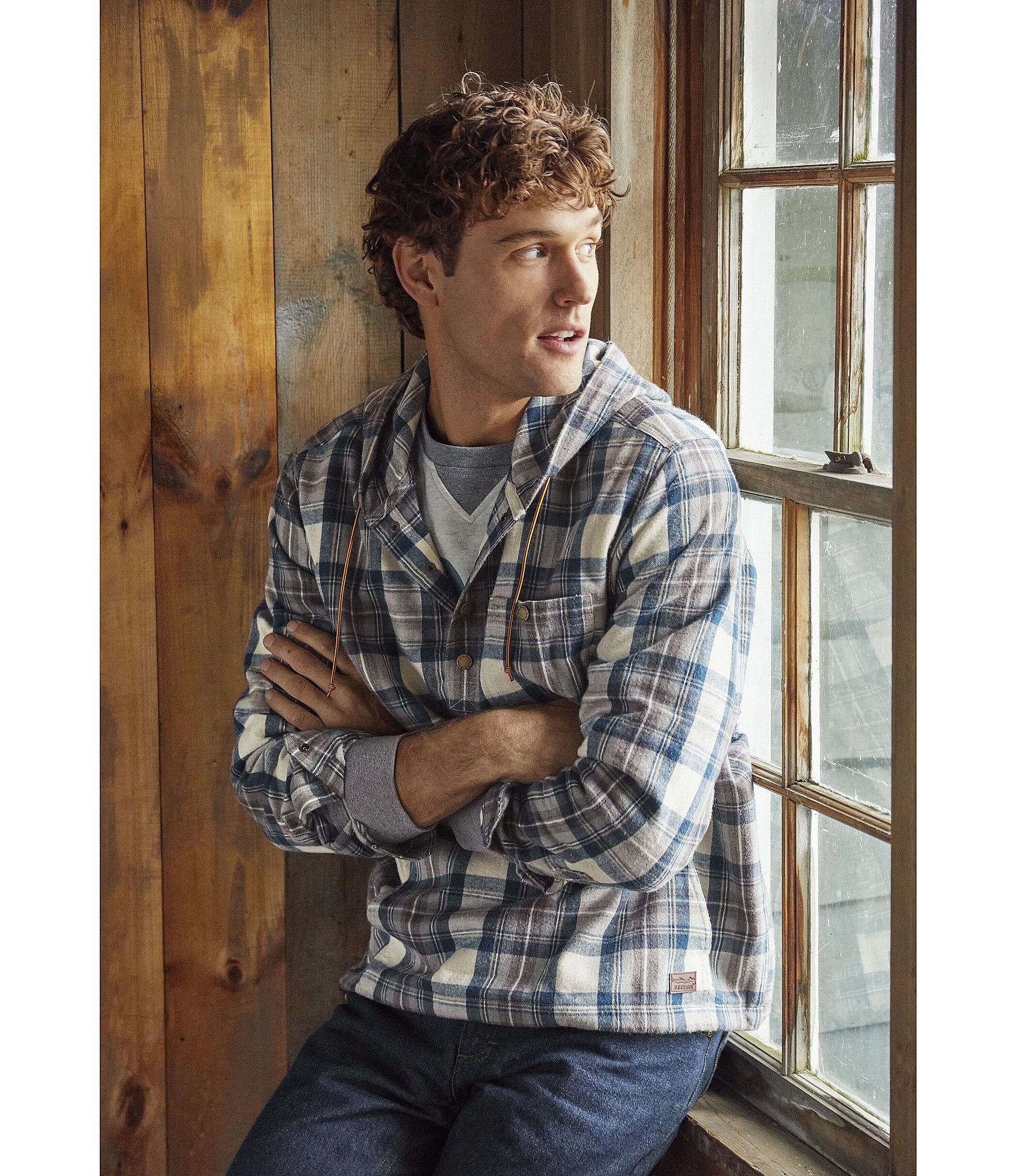 Ll bean scotch plaid flannel hoodie sale