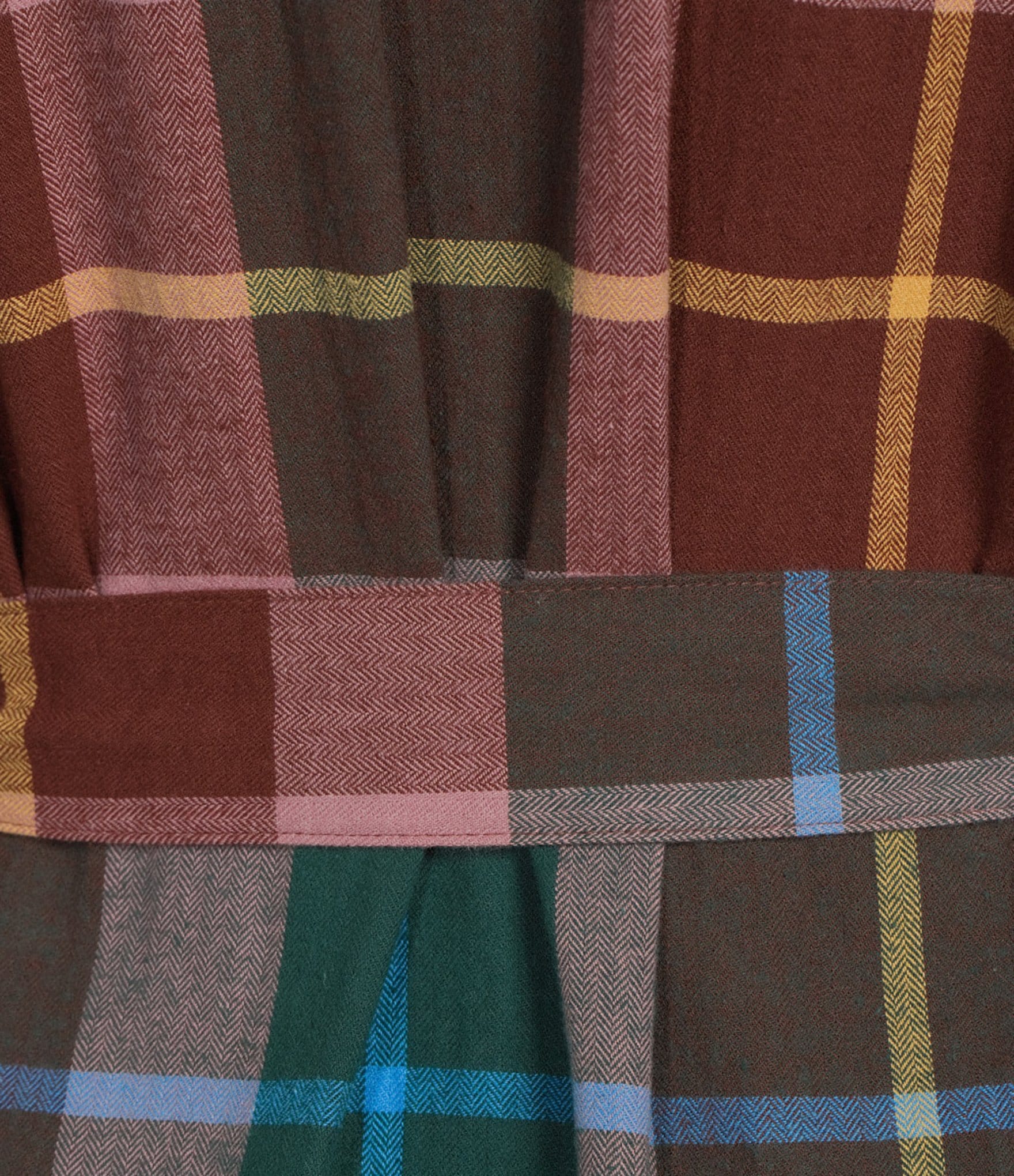 L.L.Bean Signature Camp Soft Flannel Plaid Belted Button Front Midi Dress