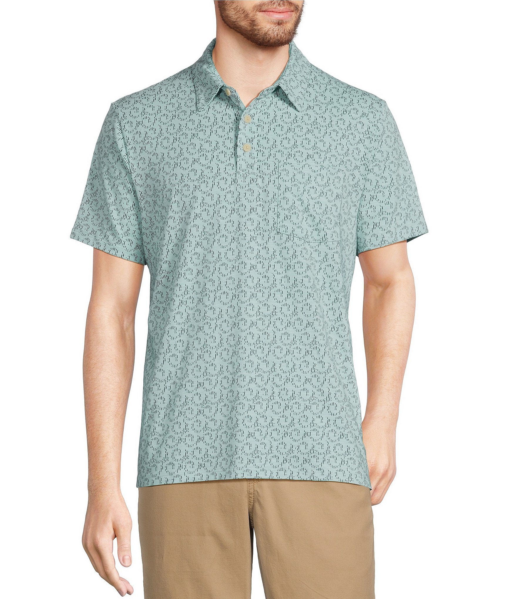 L.L.Bean Stone Coast Performance Short Sleeve Polo Shirt