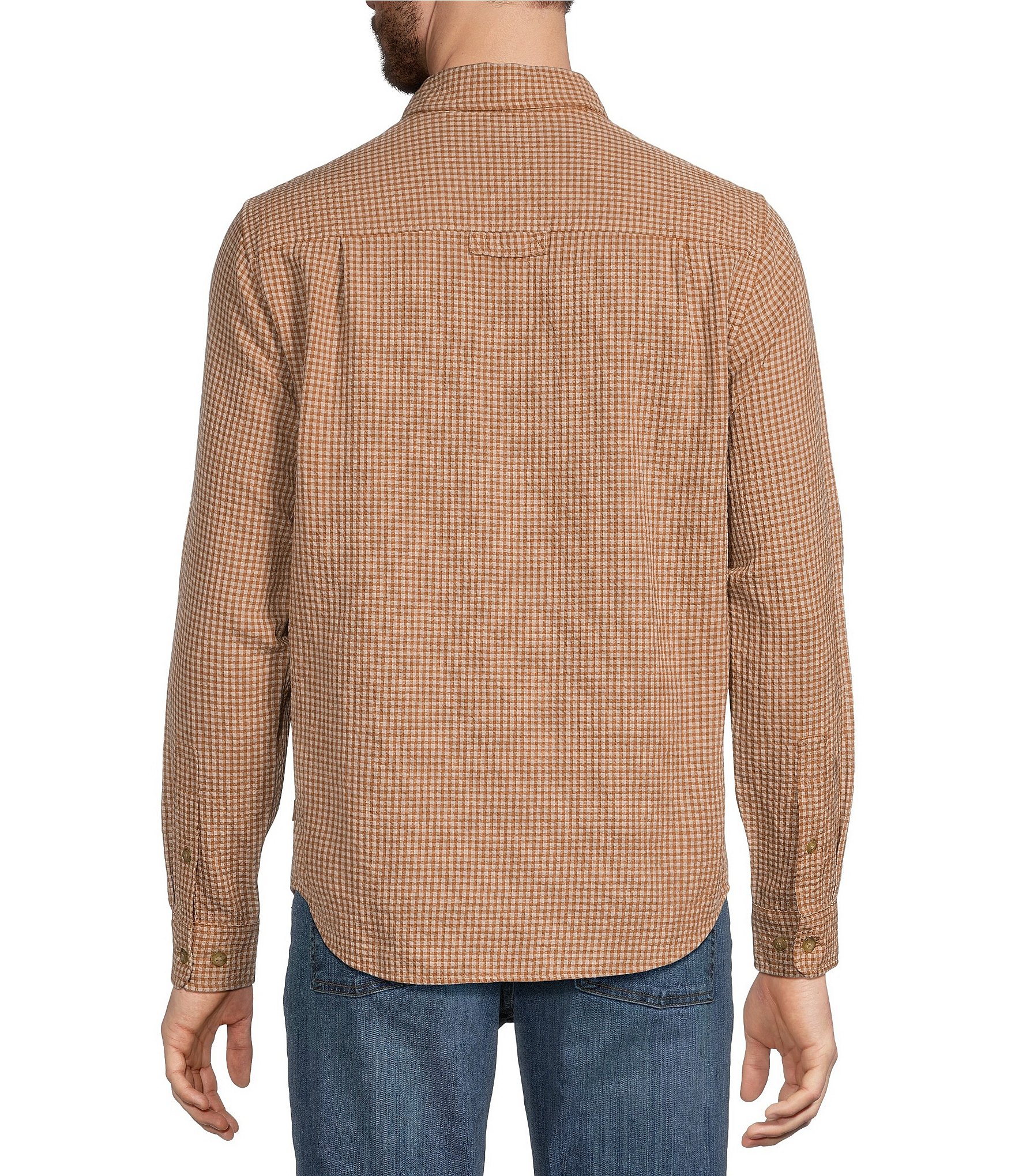 L.L.Bean Sunwashed Textured Long Sleeve Woven Shirt