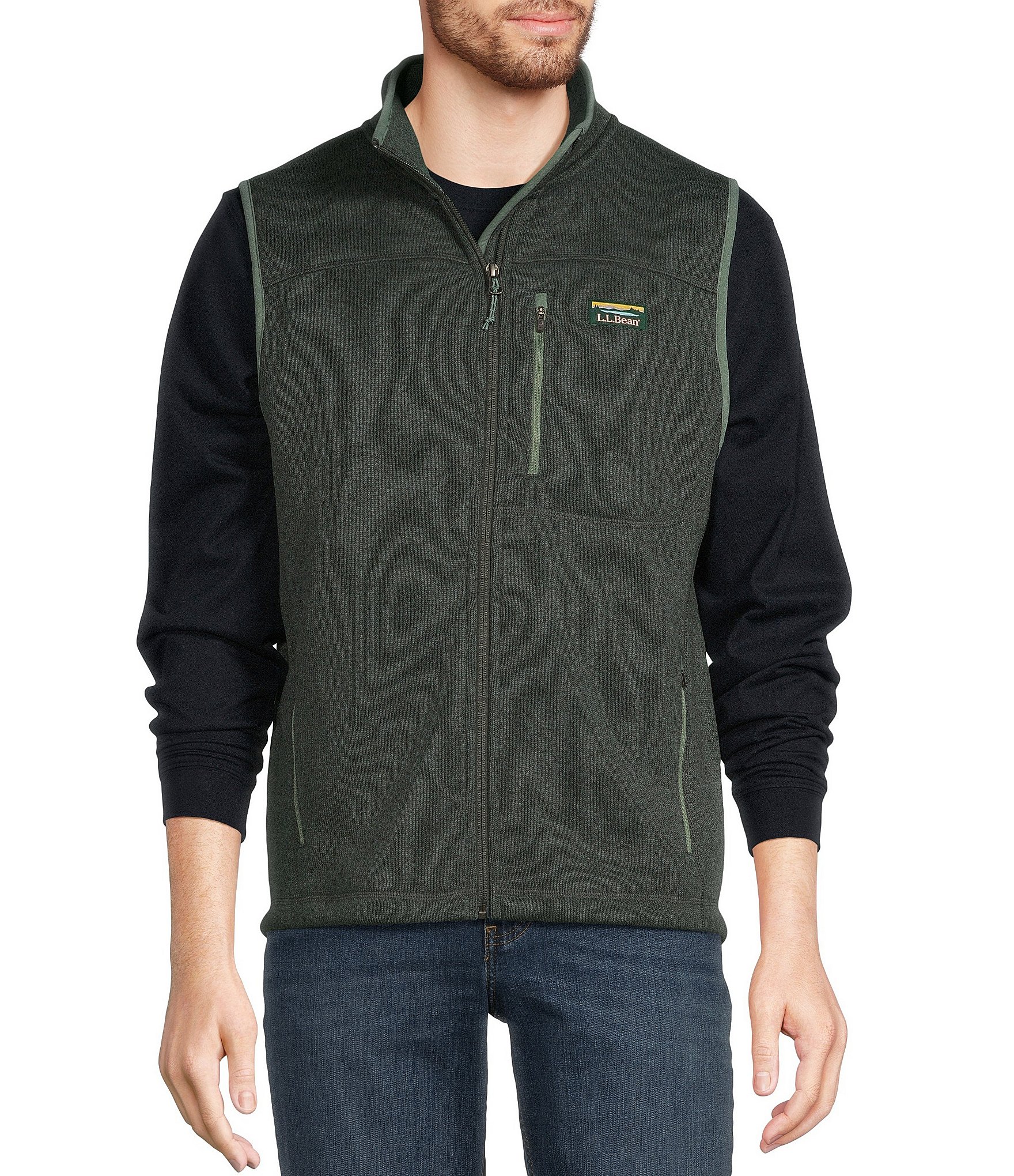 Ll bean men's fleece vest hotsell