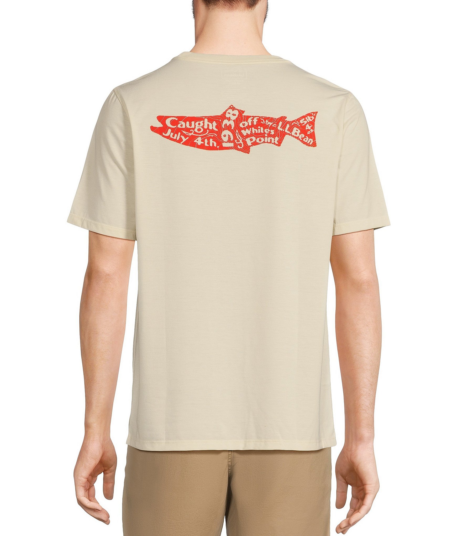 L.L.Bean Technical Fishing Graphic Short Sleeve T-Shirt