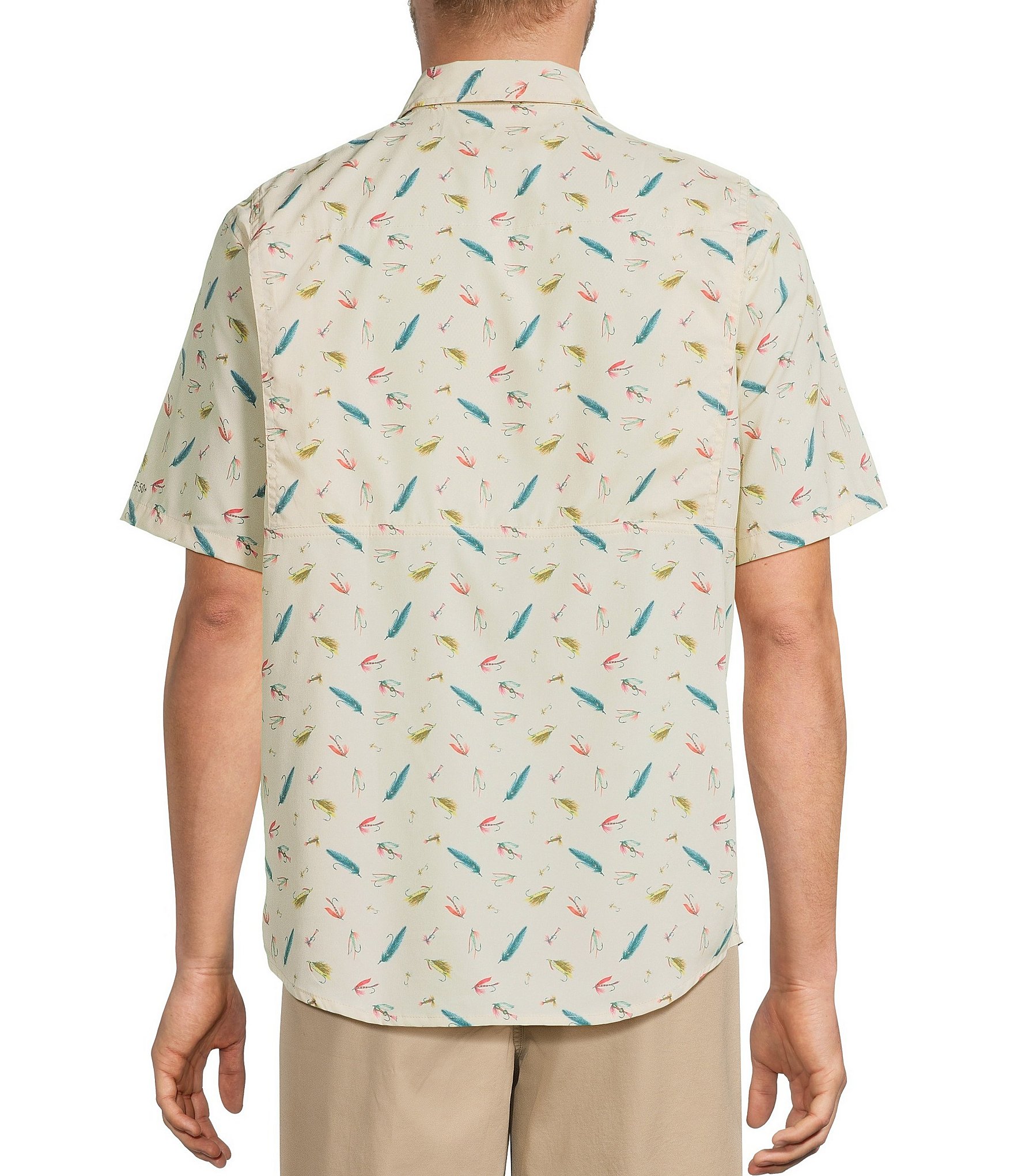 L.L.Bean Tropicwear Printed Short Sleeve Woven Shirt