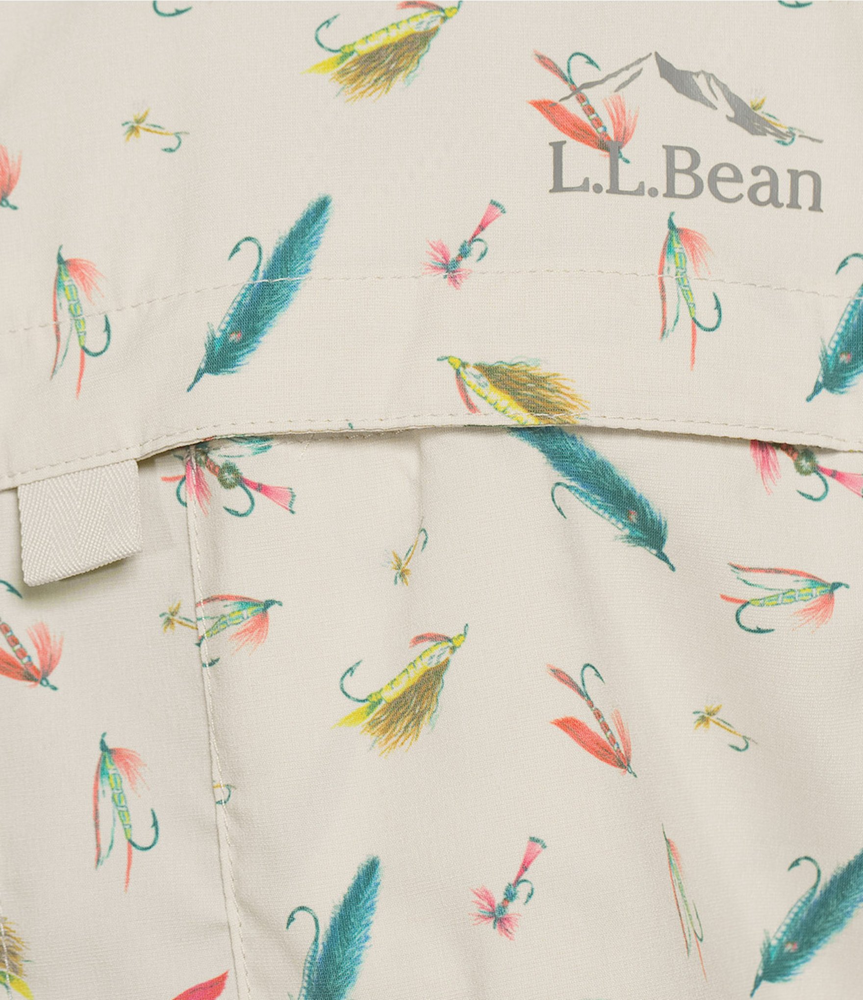 L.L.Bean Tropicwear Printed Short Sleeve Woven Shirt
