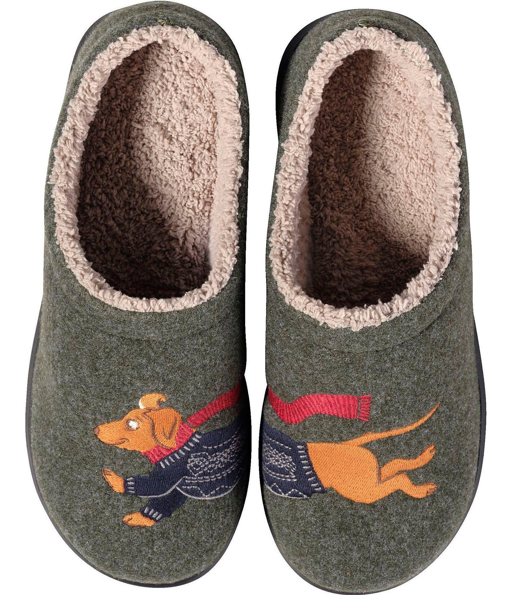 L.L.Bean Women's Daybreak Dachshund Scuff Slippers