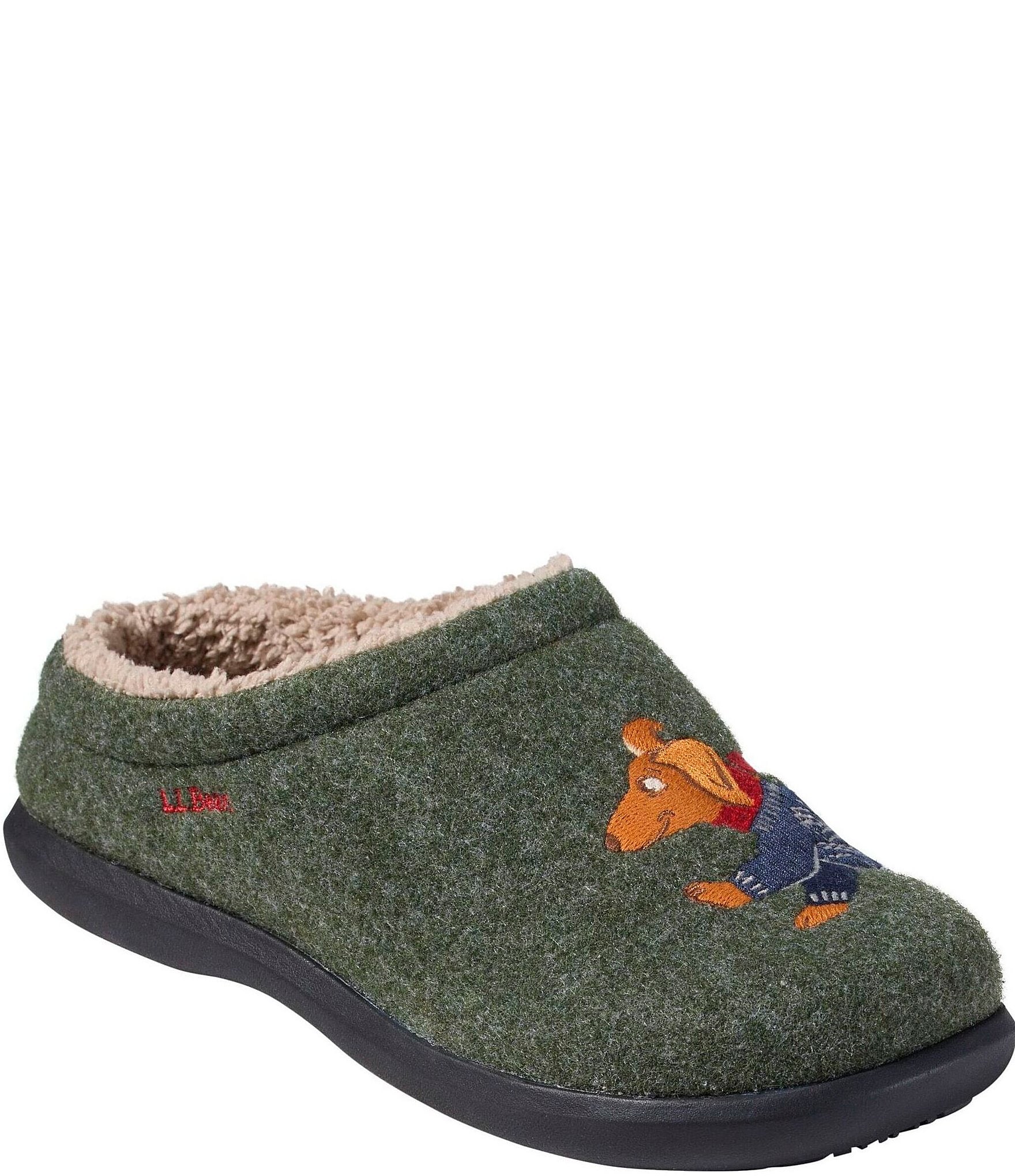 L.L.Bean Women's Daybreak Dachshund Scuff Slippers