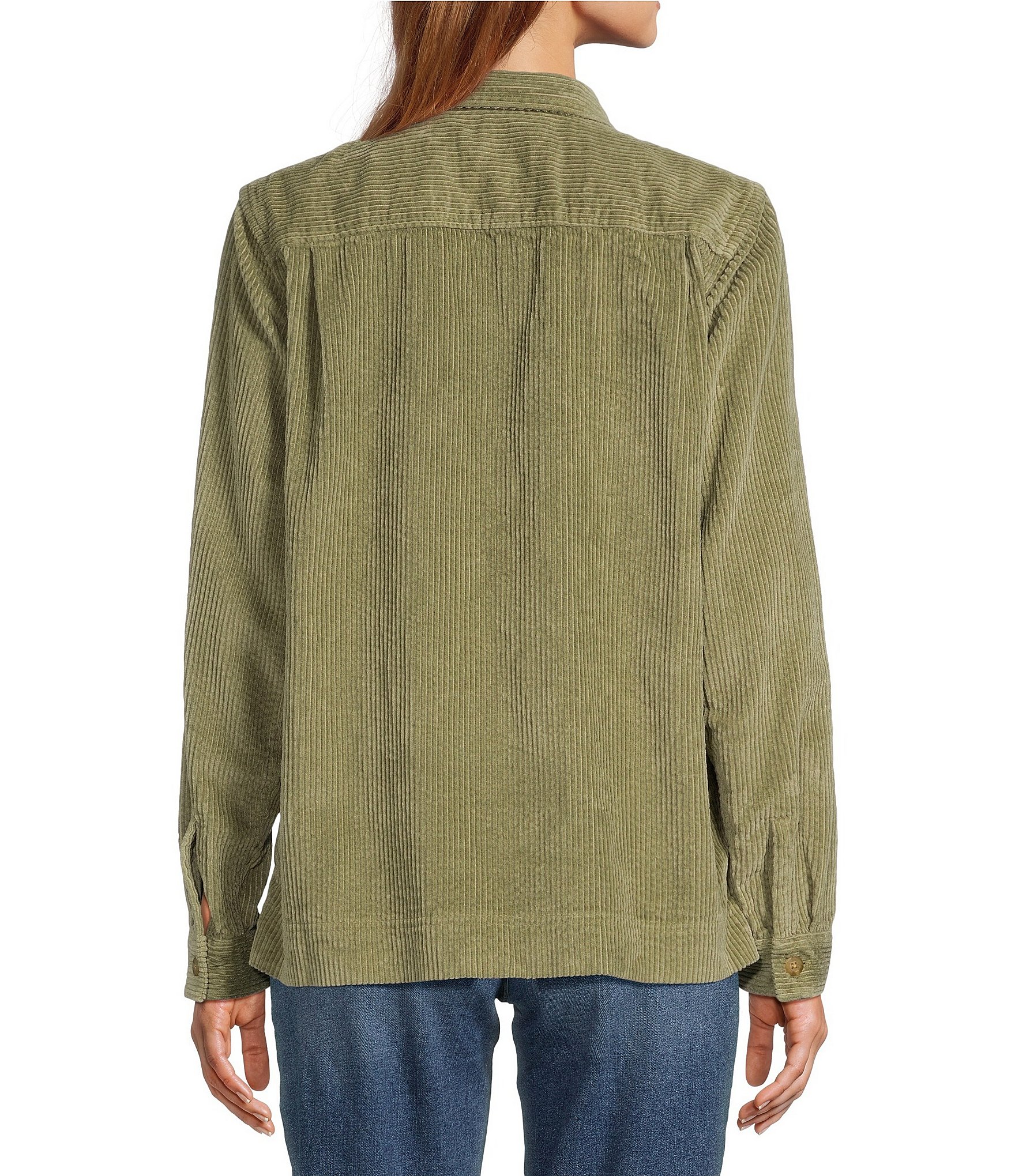 L.L.Bean Woven Comfort Corduroy Relaxed Button-Front Shirt