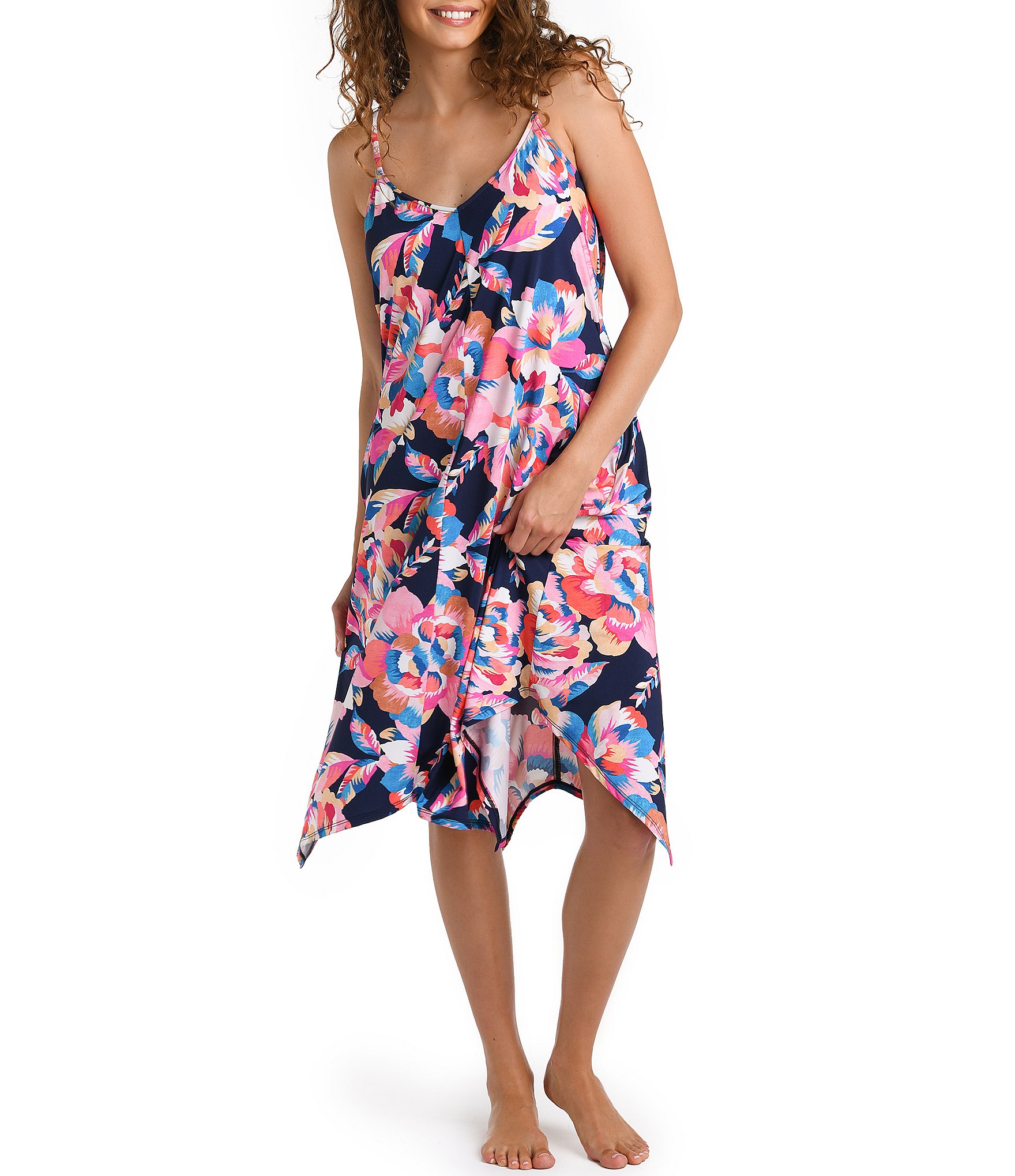 la-blanca-bouquet-floral-print-scarf-hem-swim-cover-up-tank-dress