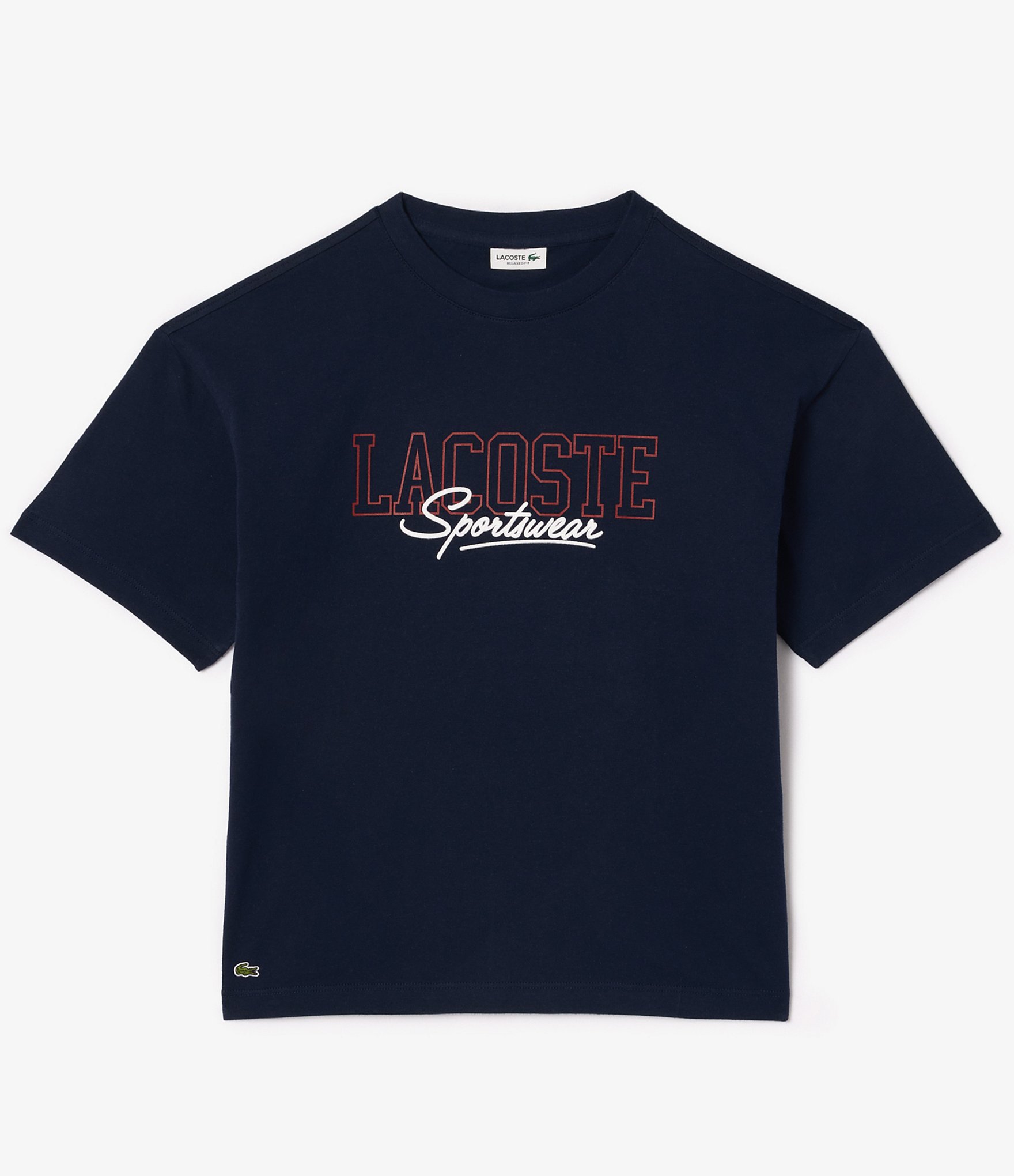 Lacoste Big Boys 10-16 Short Sleeve Block Logo Graphic T-Shirt