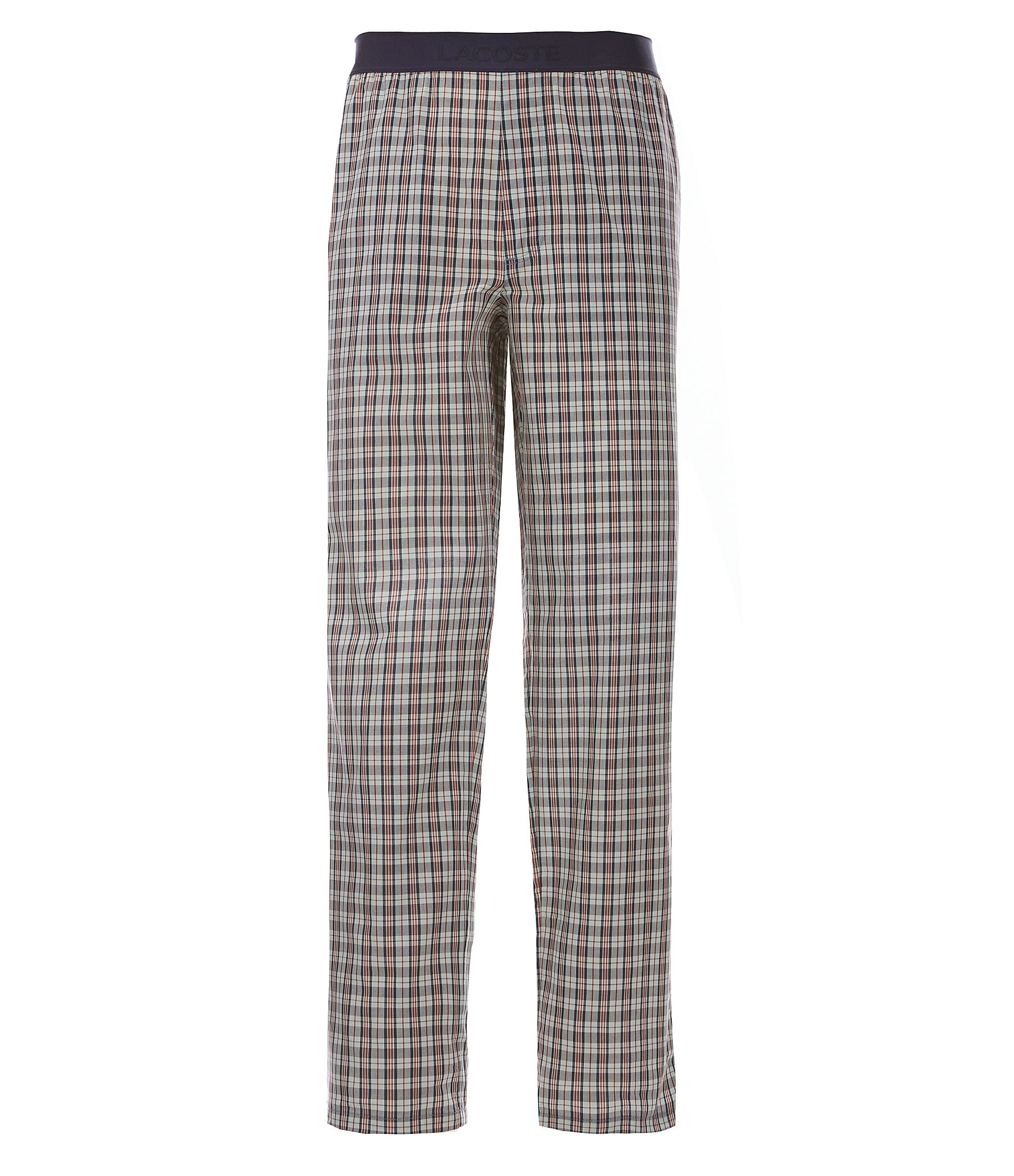 Lacoste Check Plaid Print Poplin Pajama Pants | Dillard's