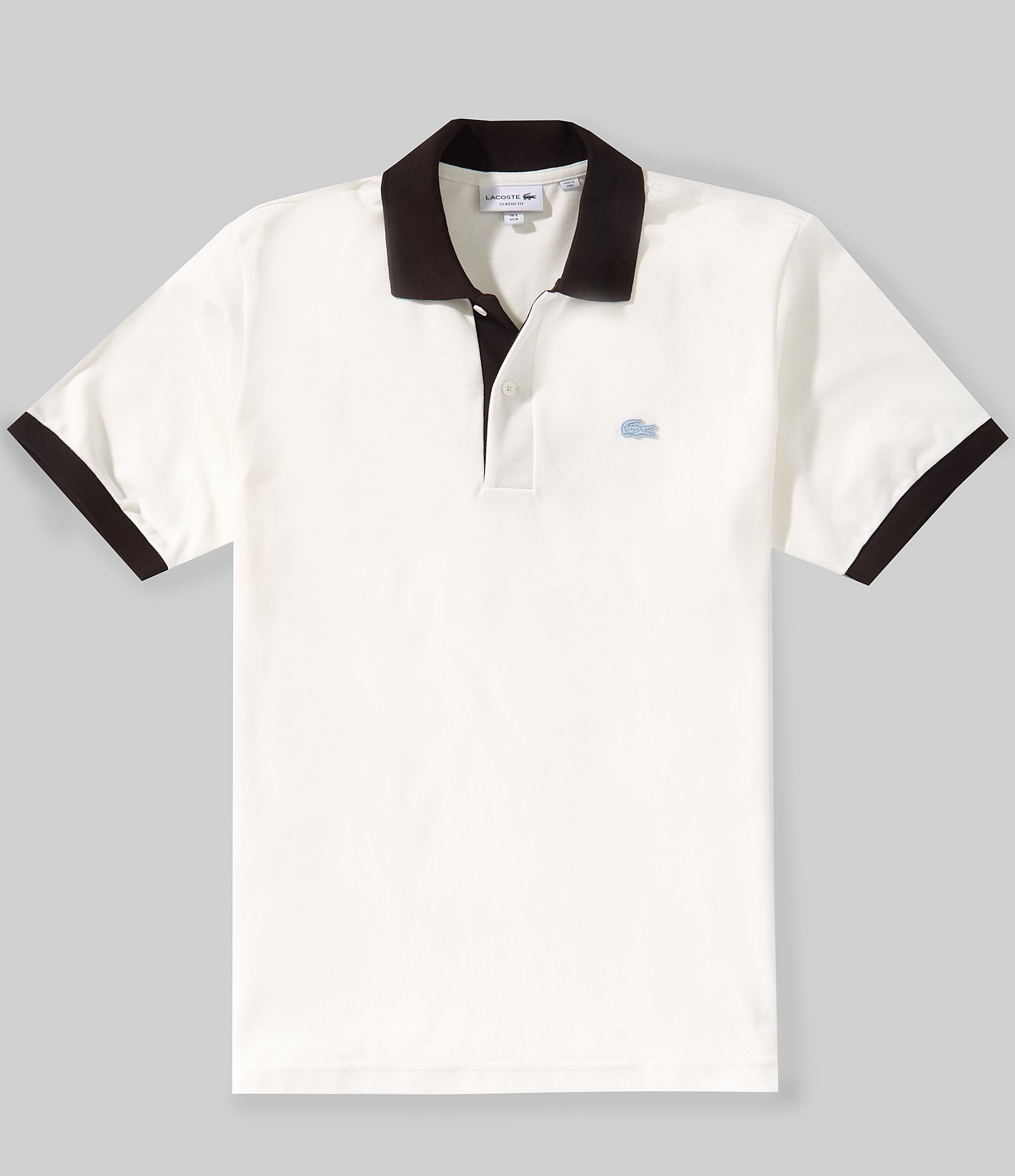 Lacoste Contrast Collar Short Sleeve Polo Shirt