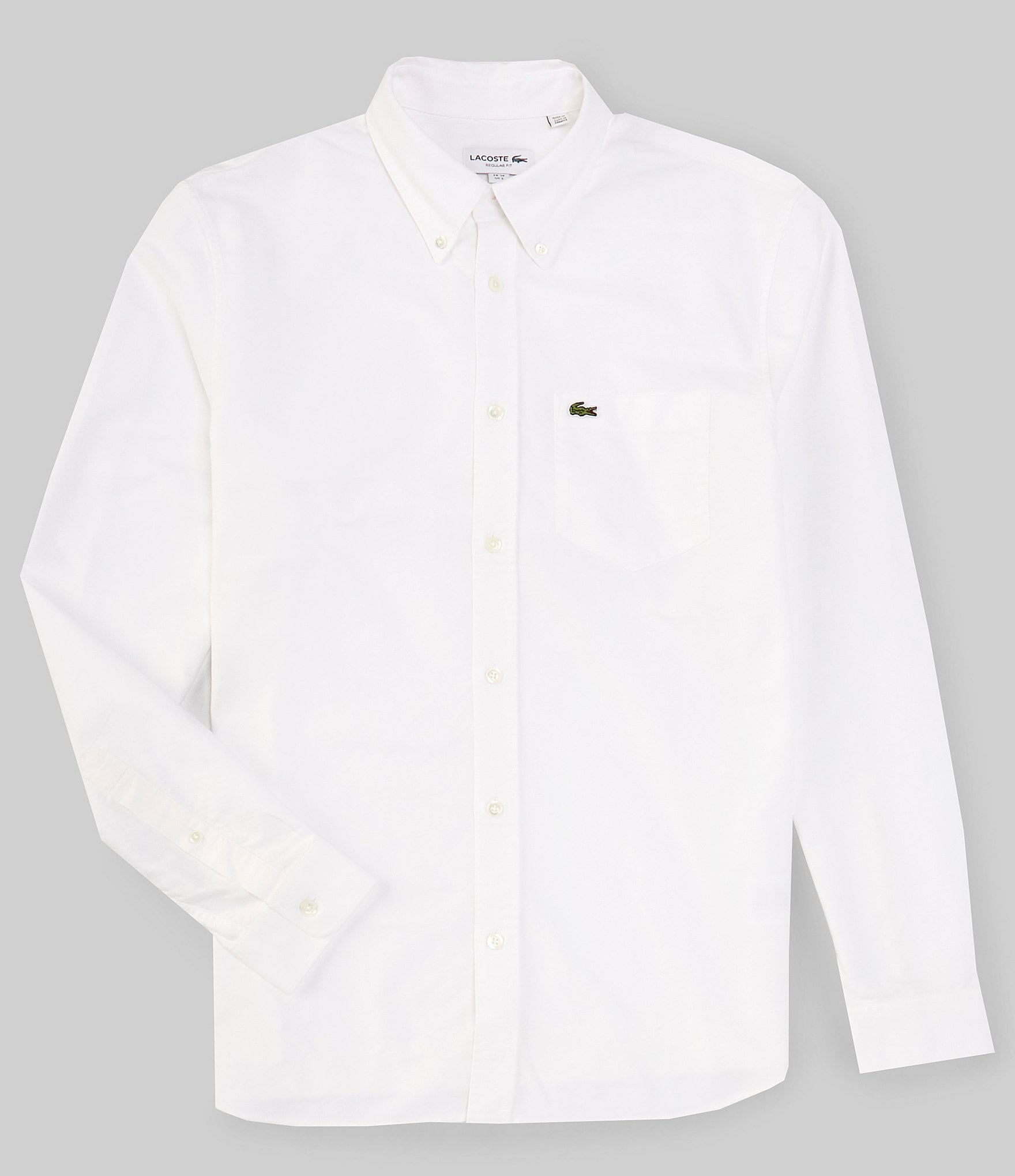 Lacoste Cotton Oxford Long Sleeve Woven Shirt