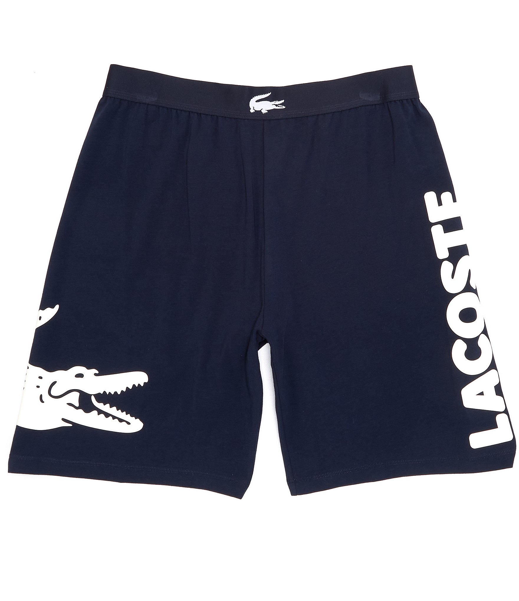 Lacoste Crocodile Print Branded Stretch Indoor Shorts | Dillard's