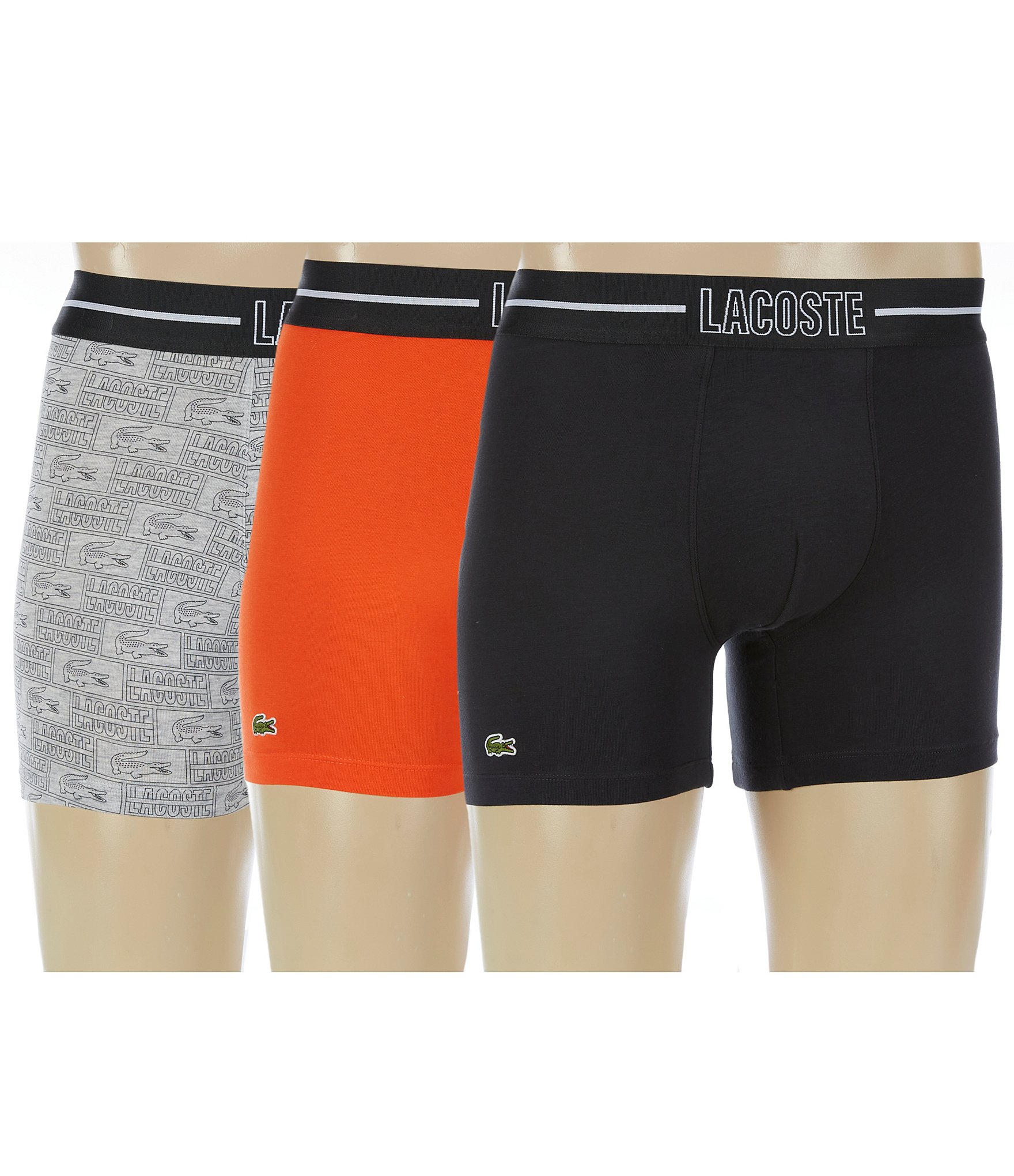 Men's Crocodile Waist Long Boxer Brief 3-Pack - Men's Underwear