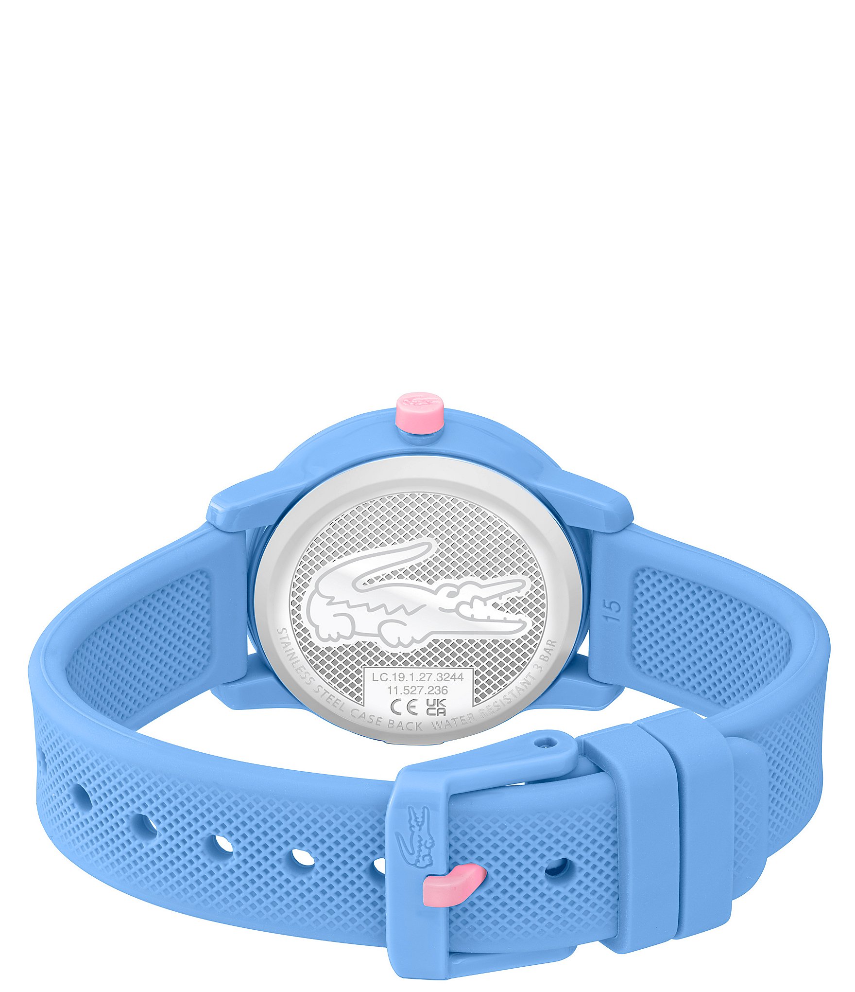 Lacoste Kid's 12.12 Three-Hand Light Blue Silicone Strap Watch