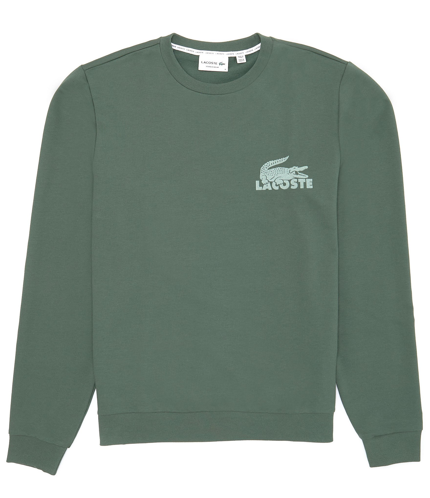 Lacoste Long-Sleeve Croco Logo Lounge Pull-Over Sweatshirt | Dillard's