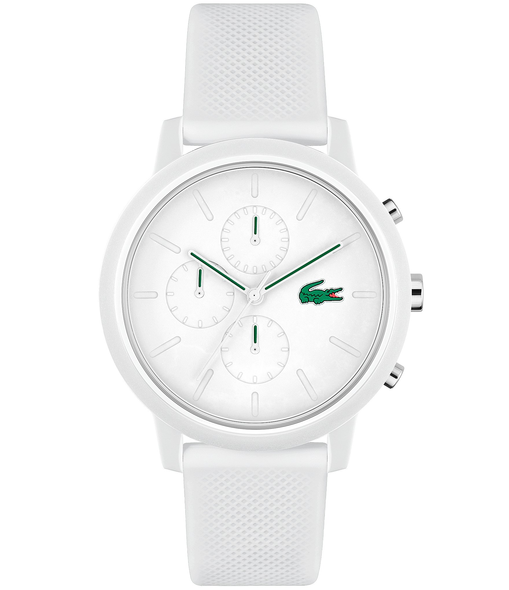 Lacoste Men L 12.12. White Silicone Chrono Strap Watch | Dillard\'s