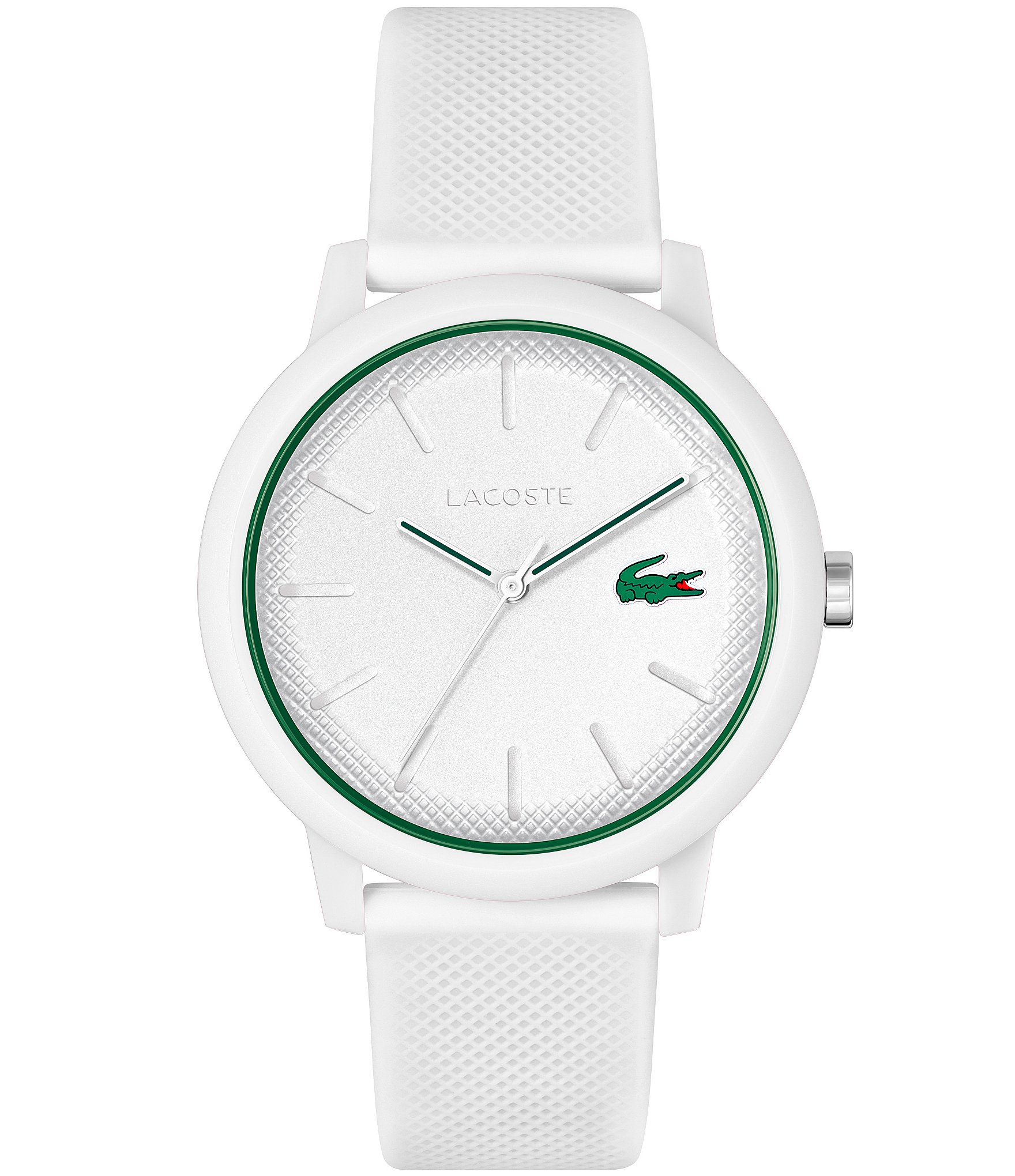 Lacoste Men\'s 12.12 Quartz Analog White Silicone Strap Watch | Dillard\'s