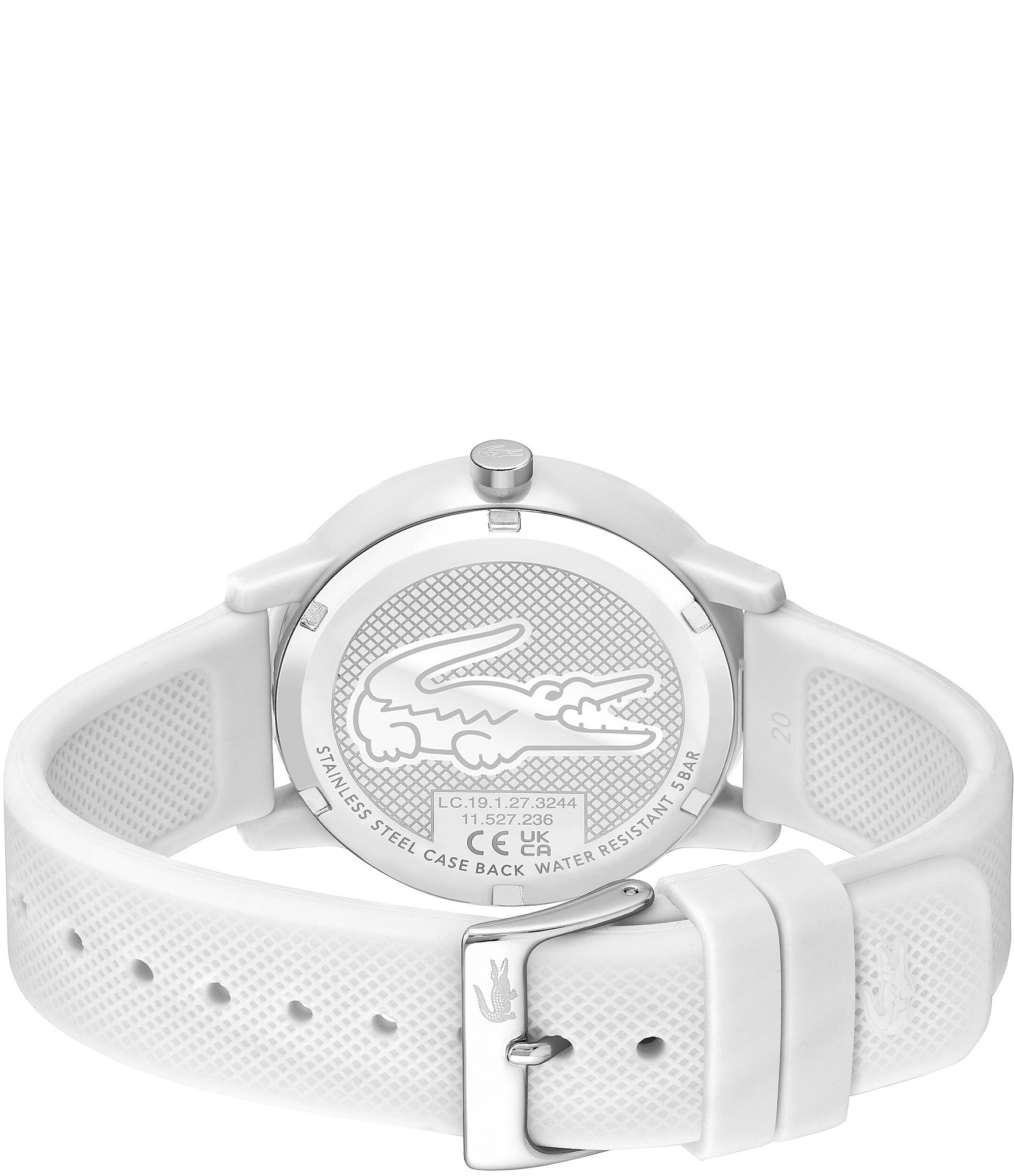 Lacoste Men's 12.12 Quartz Analog White Silicone Strap Watch