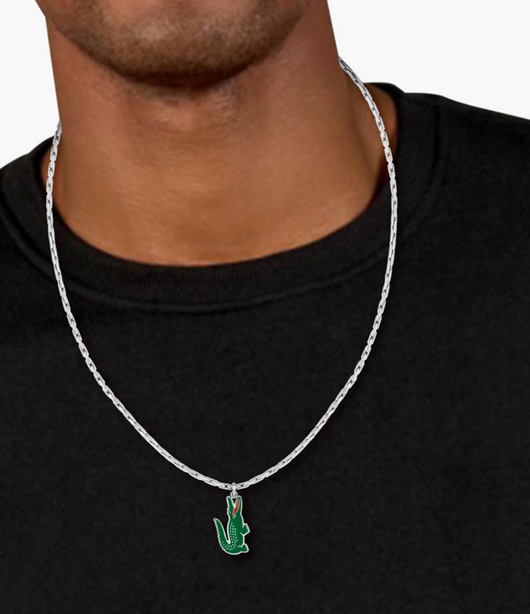 Lacoste Men's Arthor Collection Stainless Steel Chain Necklace