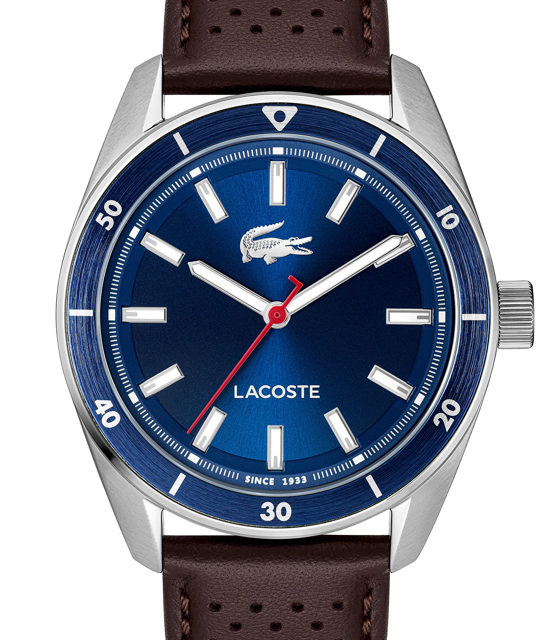 Lacoste Men's Boston Analog Leather Strap Watch