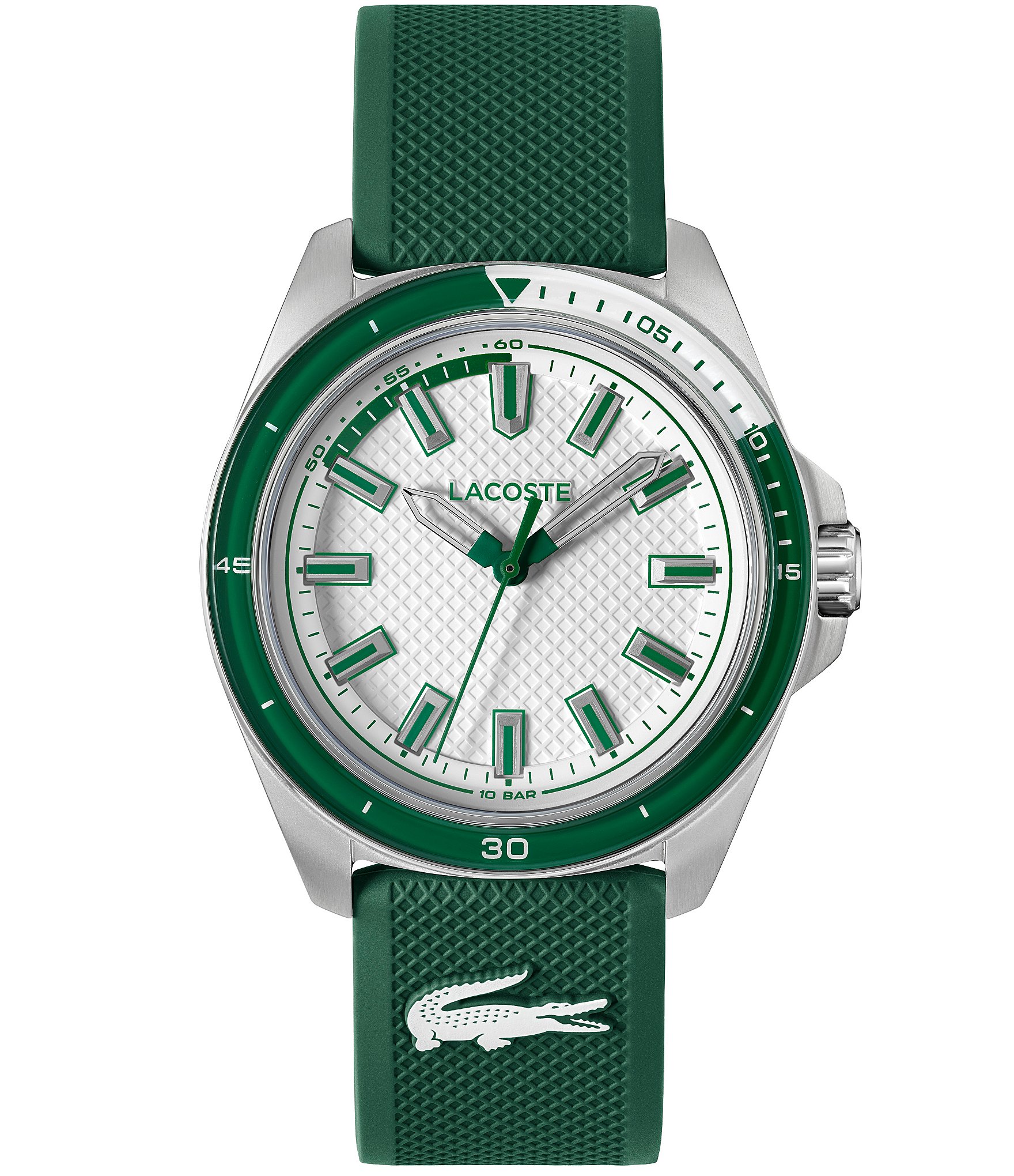 Lacoste Men's Capbreton Quartz Three Hand Silicone Strap Watch