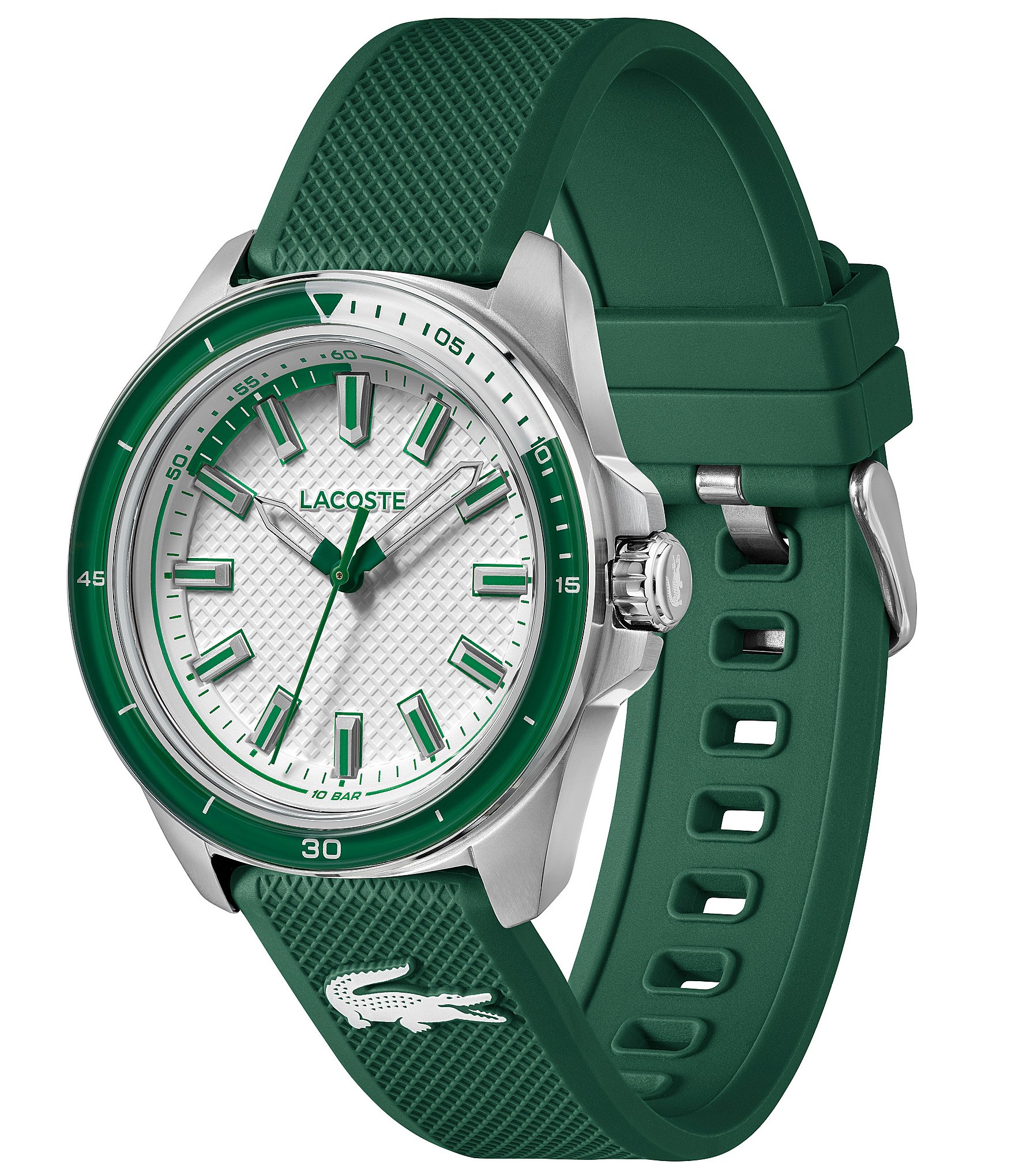 Lacoste Men's Capbreton Quartz Three Hand Silicone Strap Watch